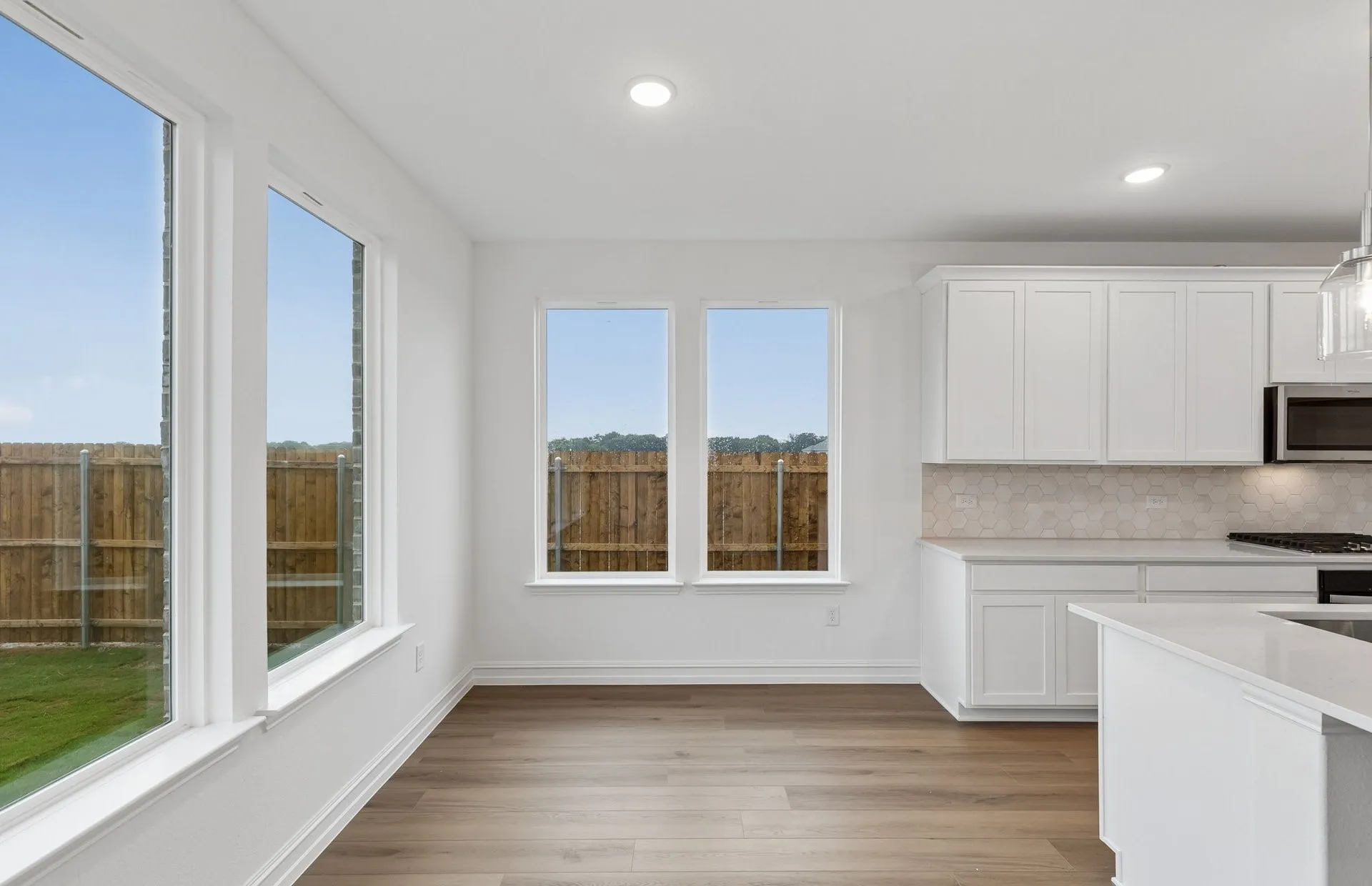 *Floorplan representation, not actual home - Dining area off kitchen with large windows