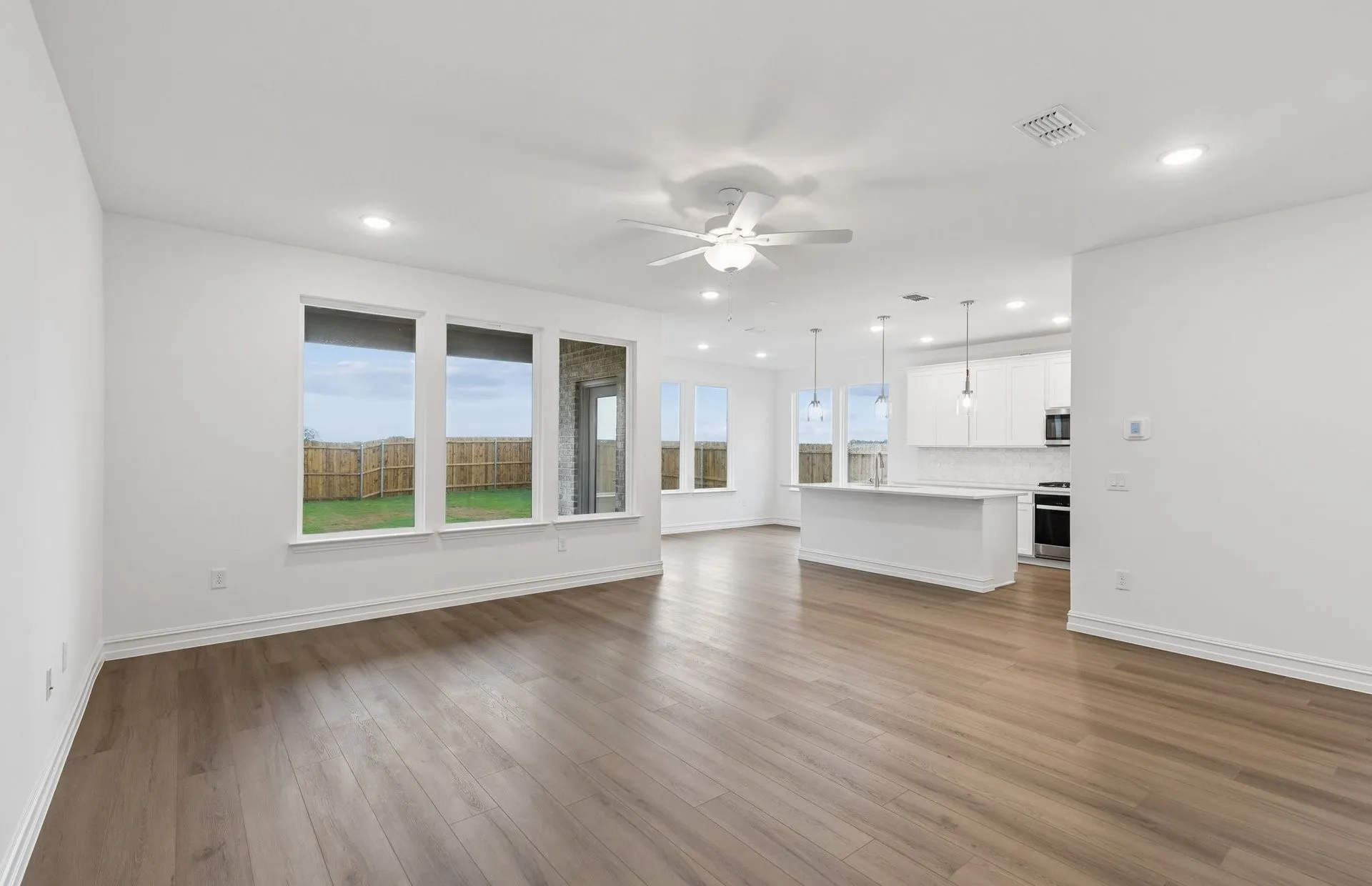 *Floorplan representation, not actual home - Spacious gathering room with large windows