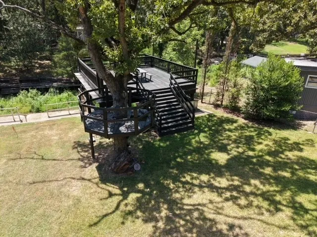Boat dock and tree house