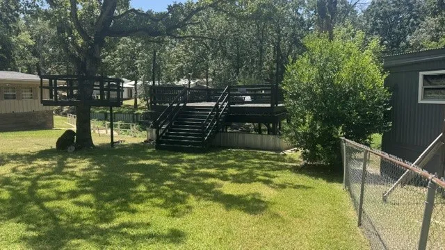 Boat dock and tree house