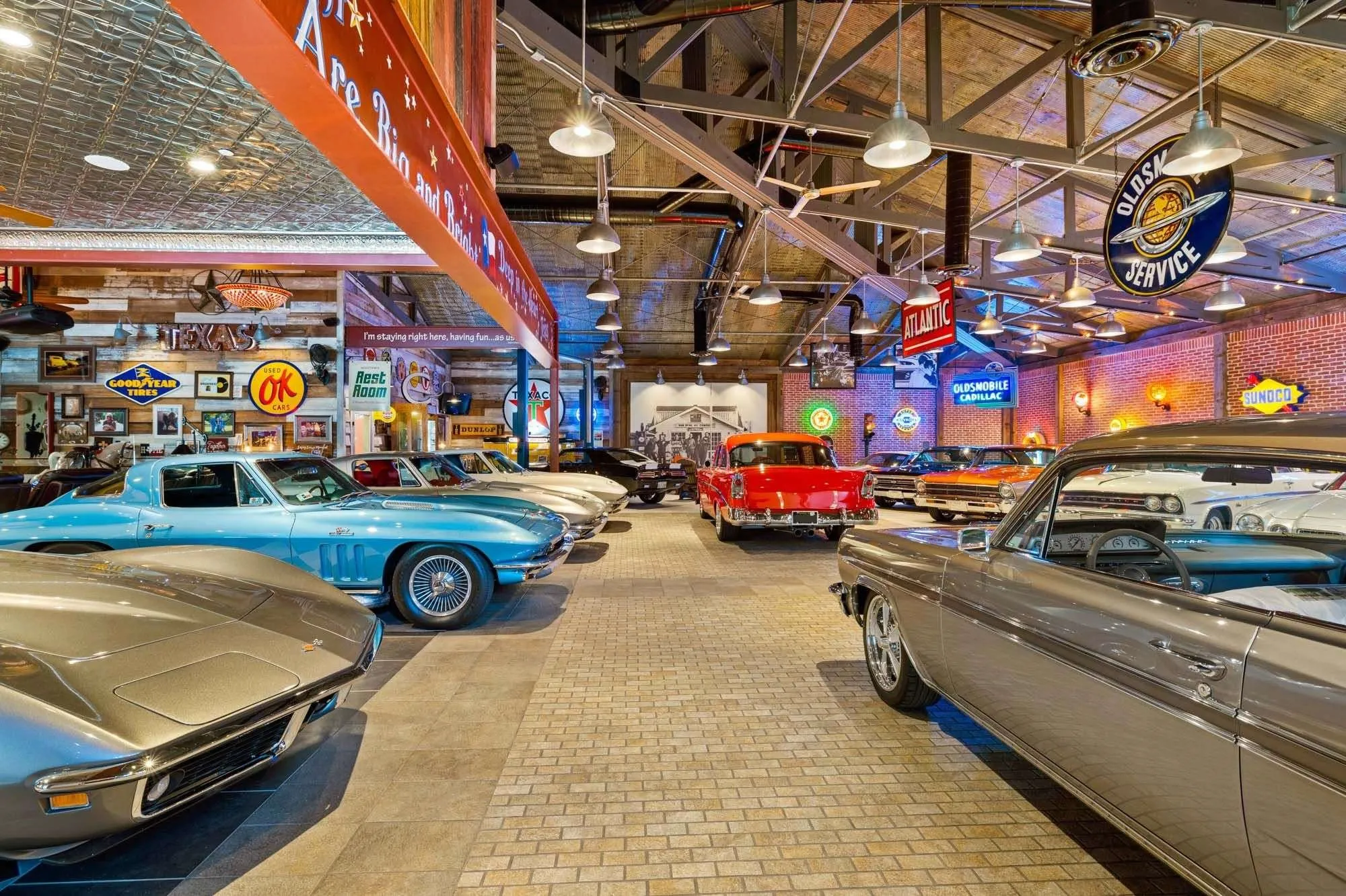 Garage was created by renovating a 100 year old barn