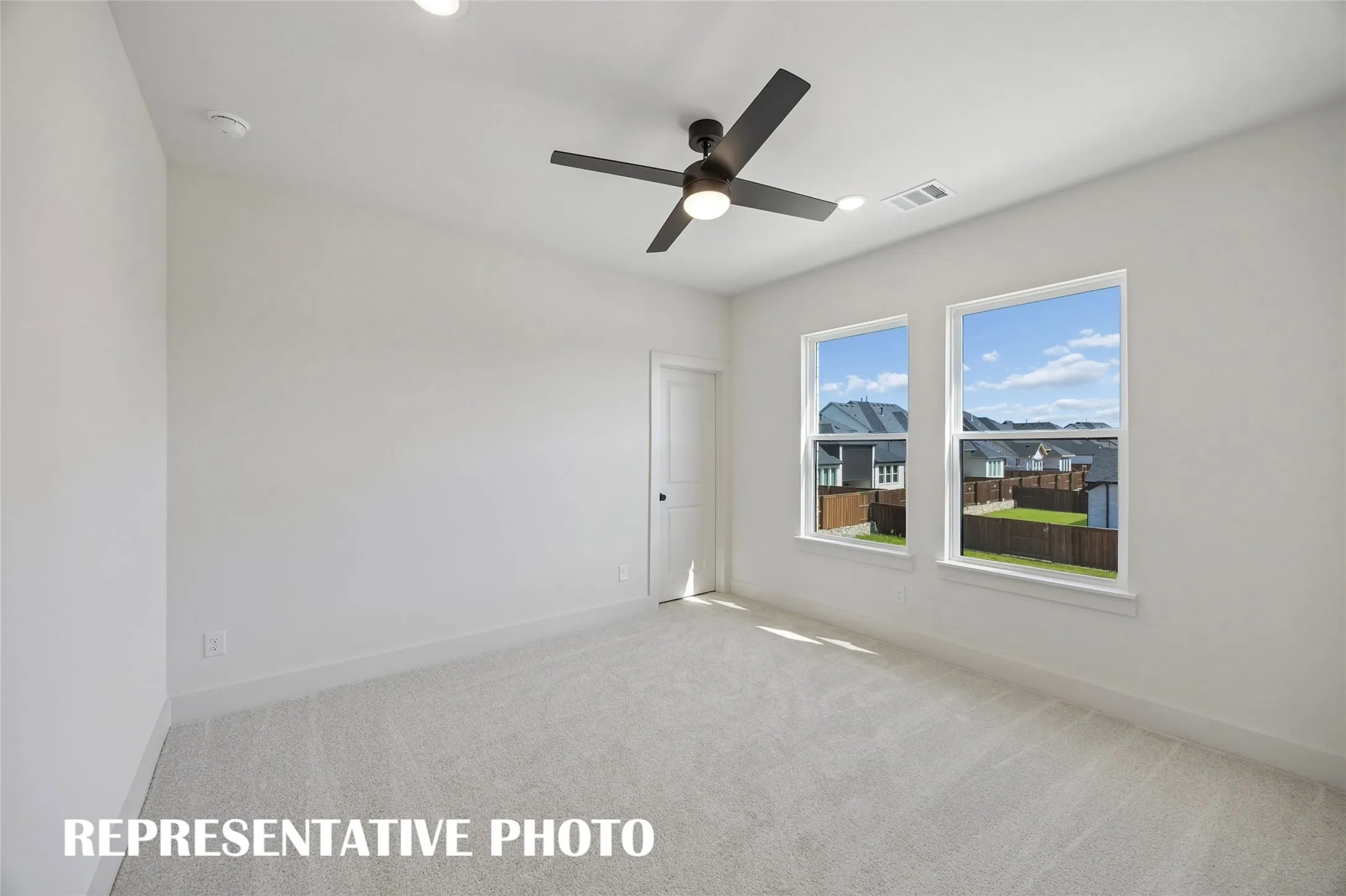 You'll find nicely sized secondary bedrooms in our Kimball plan.  REPRESENTATIVE PHOTO