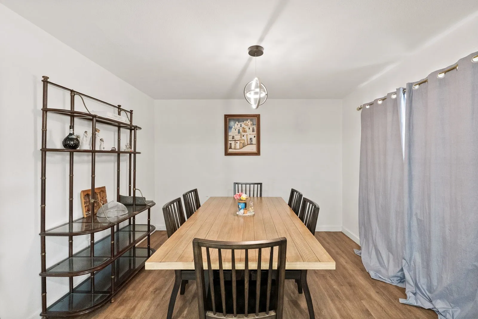Wood-finish flooring throughout