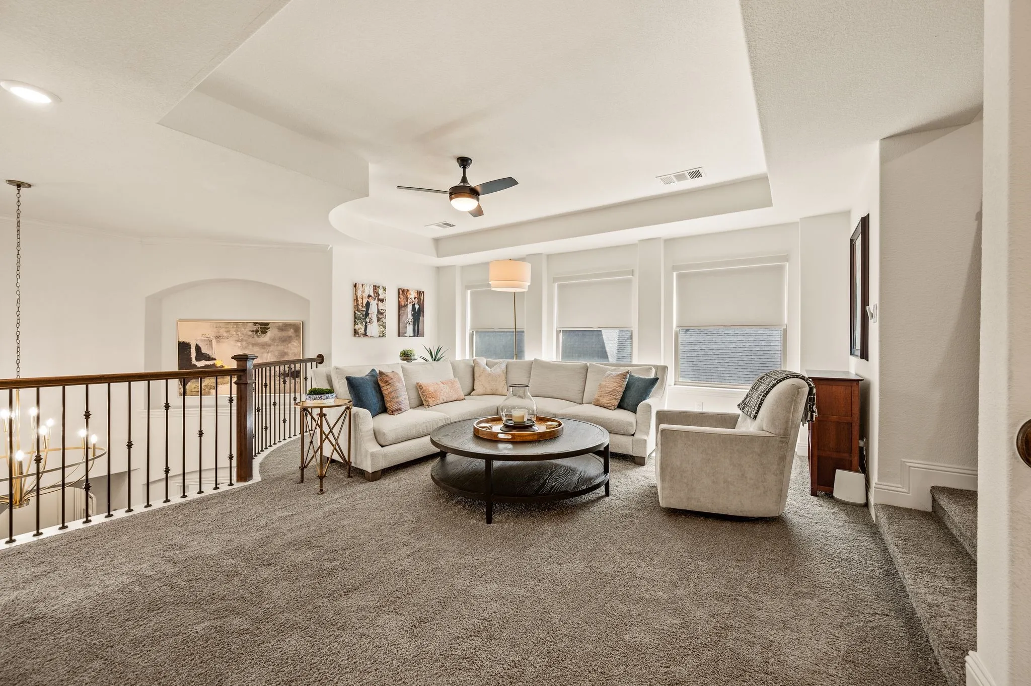 Spacious casual living upstairs