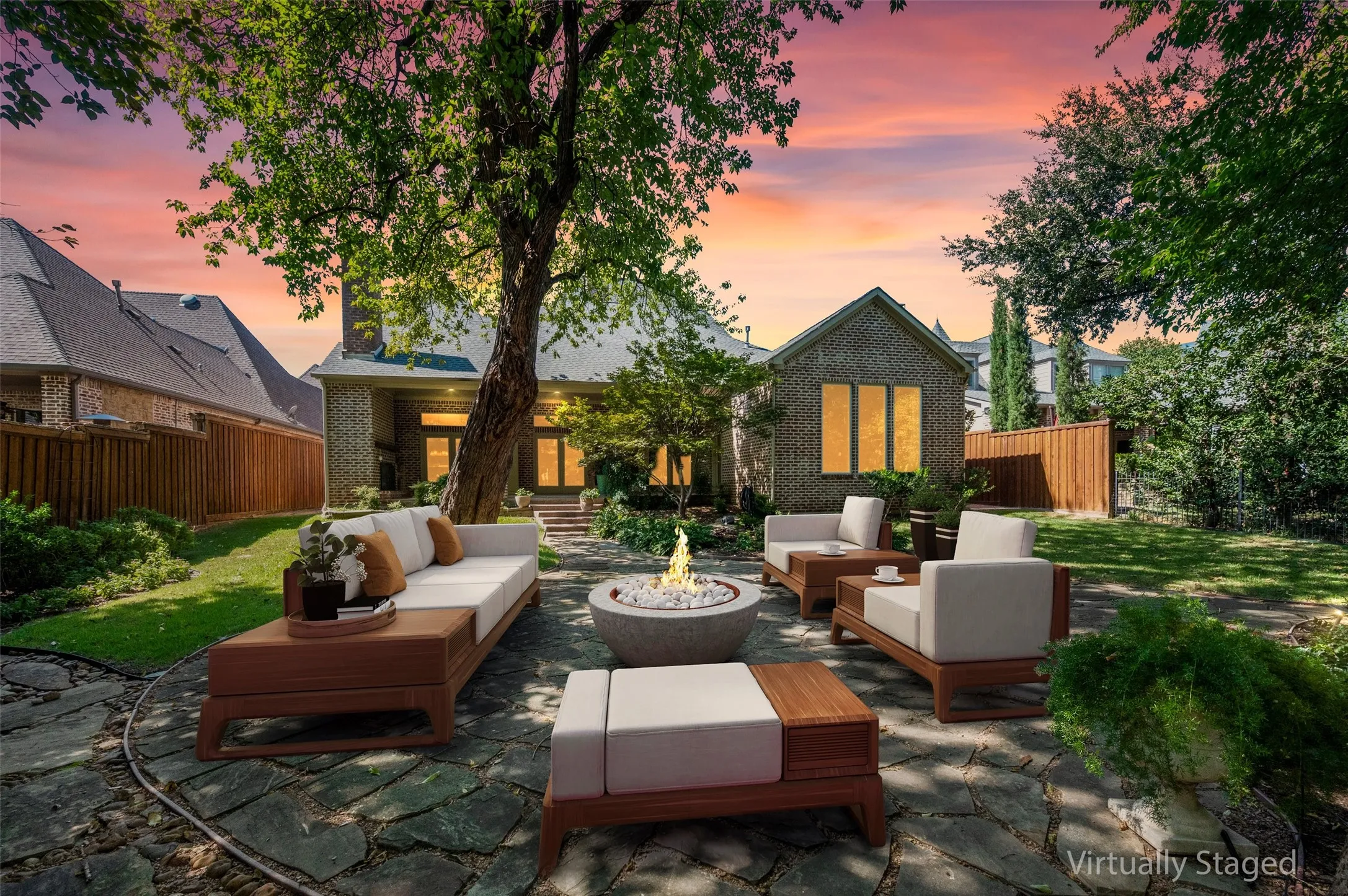 Virtually staged. Showcasing the back of the house, veranda and entertaining area.
