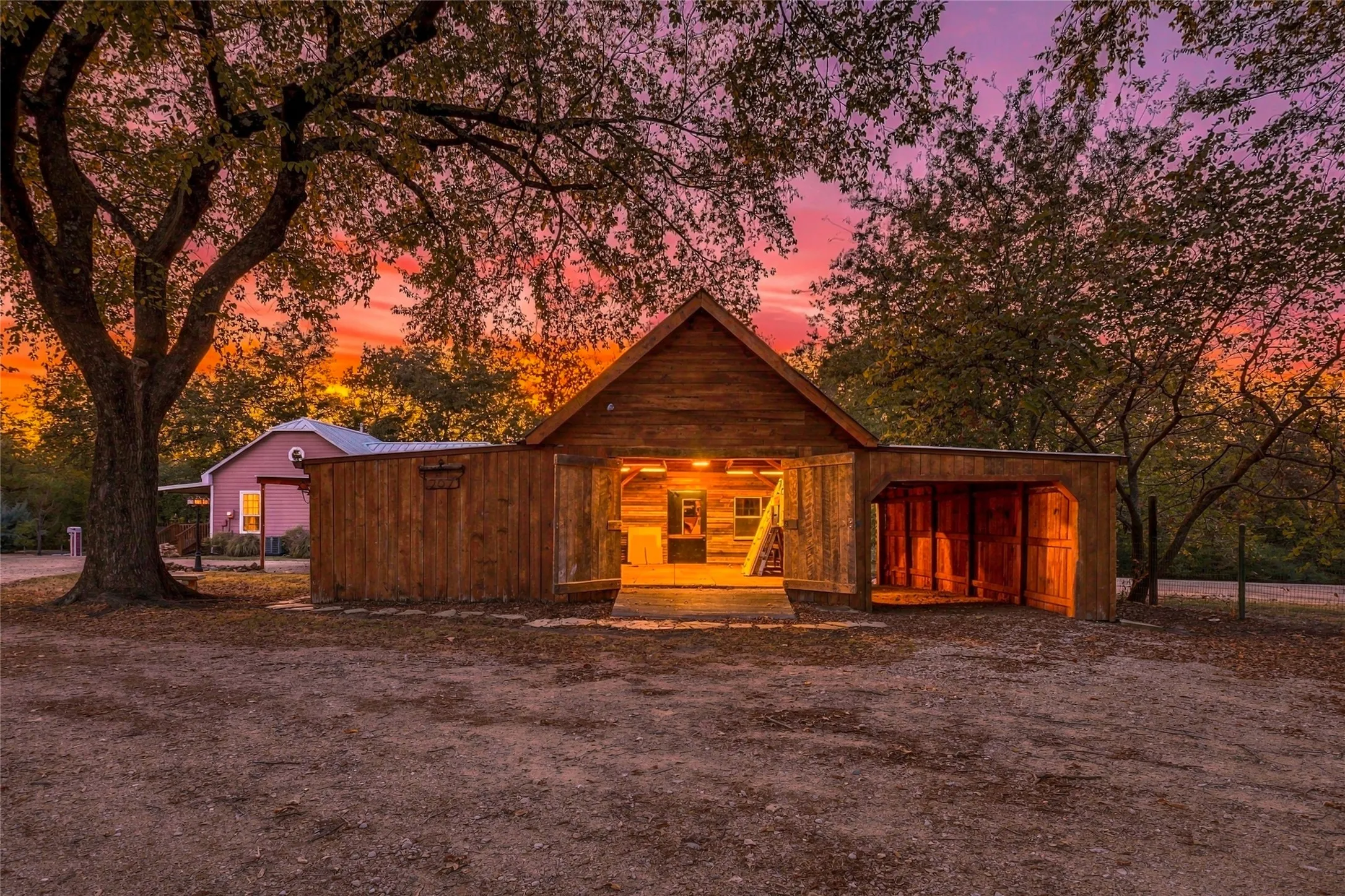 Wood-sided blacksmith shop