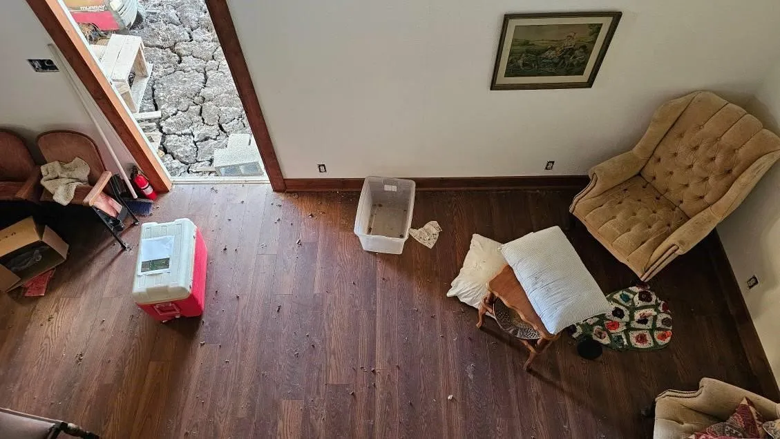 Entry of building from upstairs view