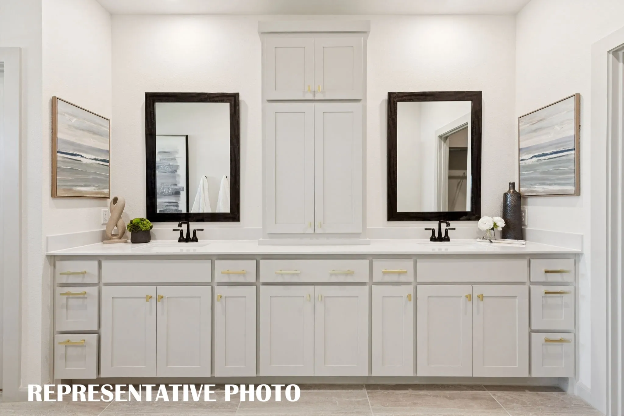 You'll find ample room for two in this dream owner's bath!  REPRESENTATIVE PHOTO