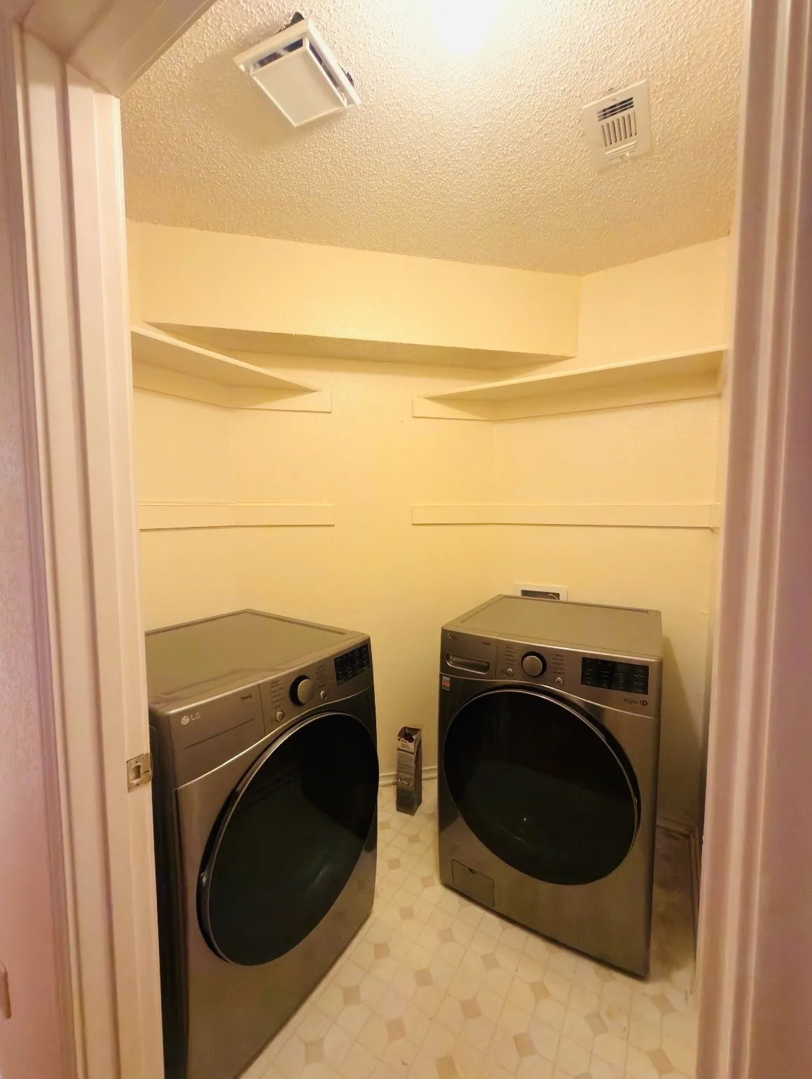 Built-in shelving for organized storage