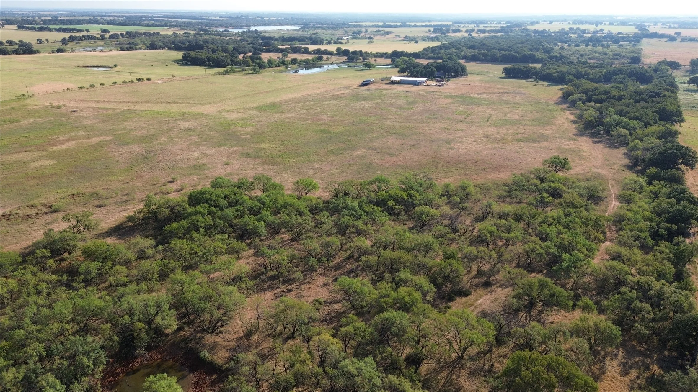 Expansive open land with varied topography and natural tree lines