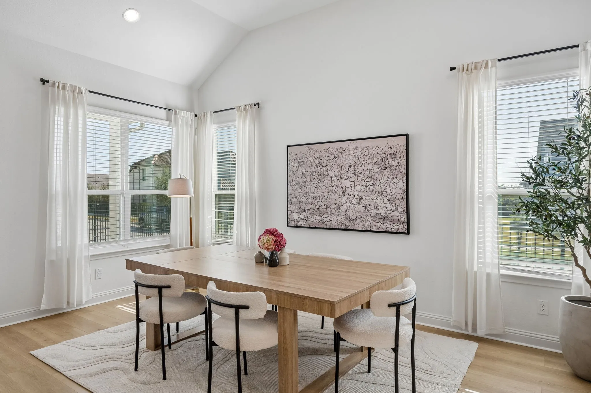 Dining room with natural light