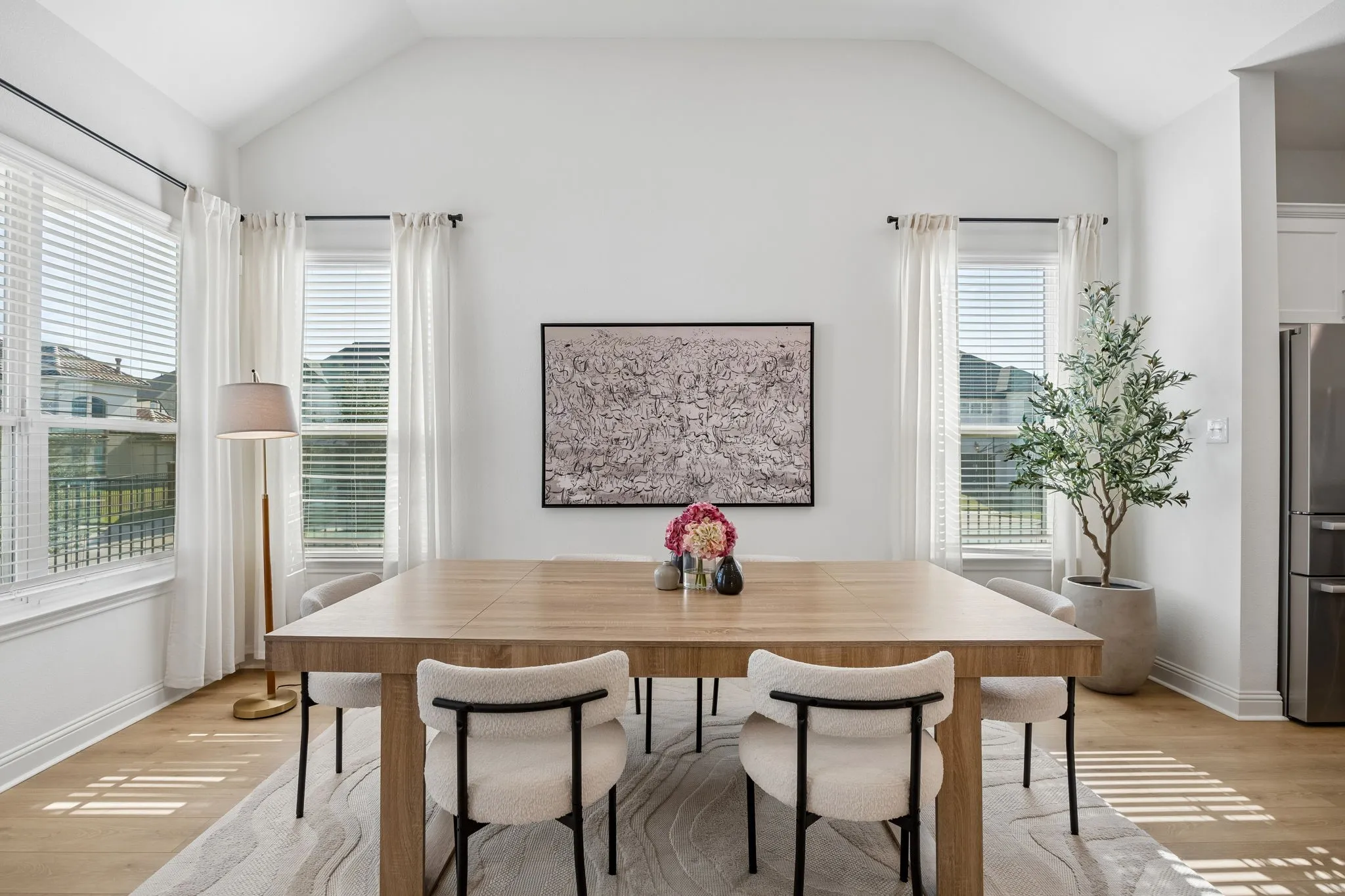 Dining room with natural light