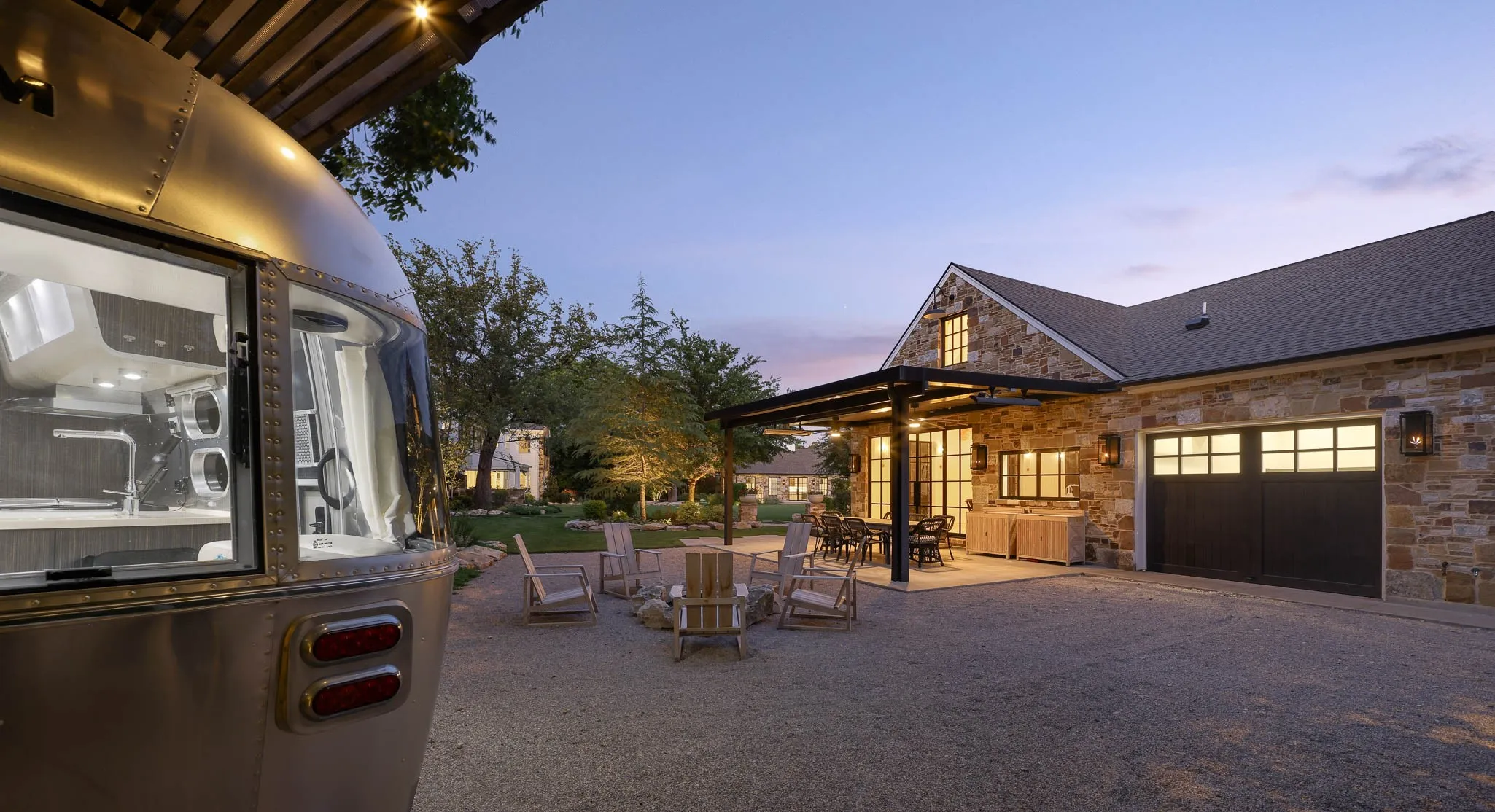Firepit and Pool House