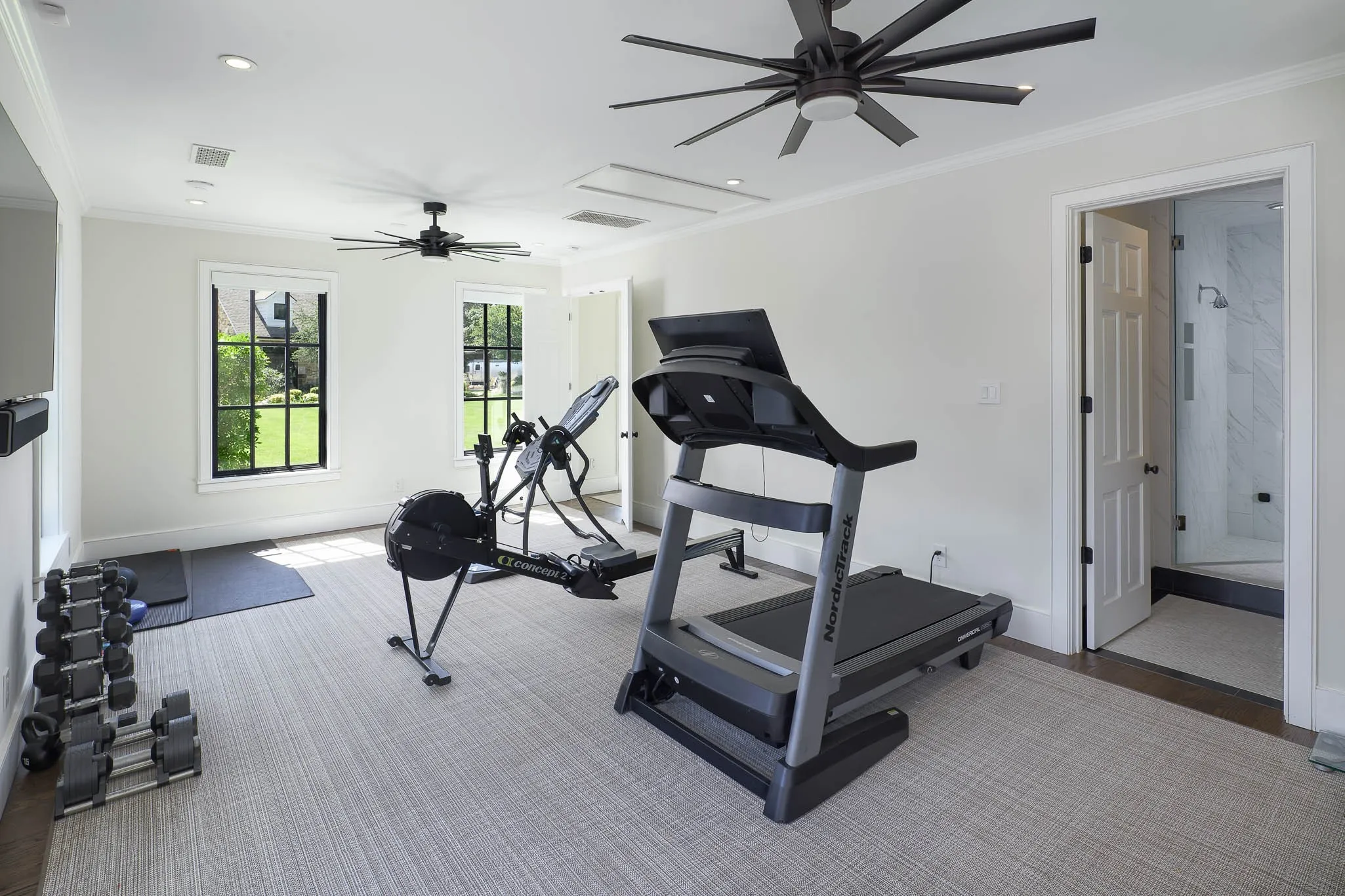 Exercise Room in Cottage, could be additional bedroom. Includes full back with steam shower.