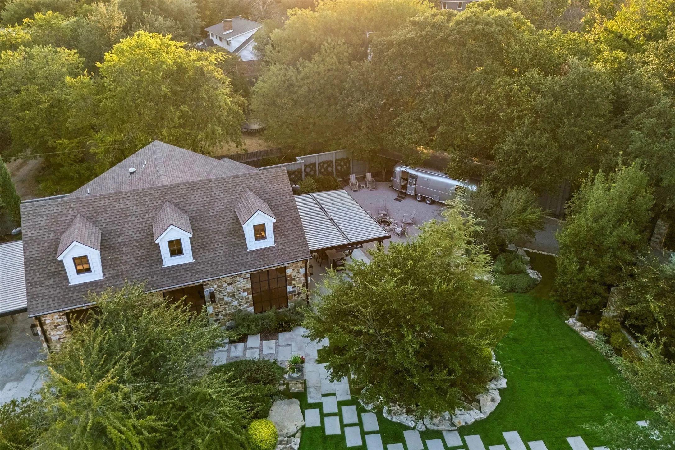 Pool House aerial view