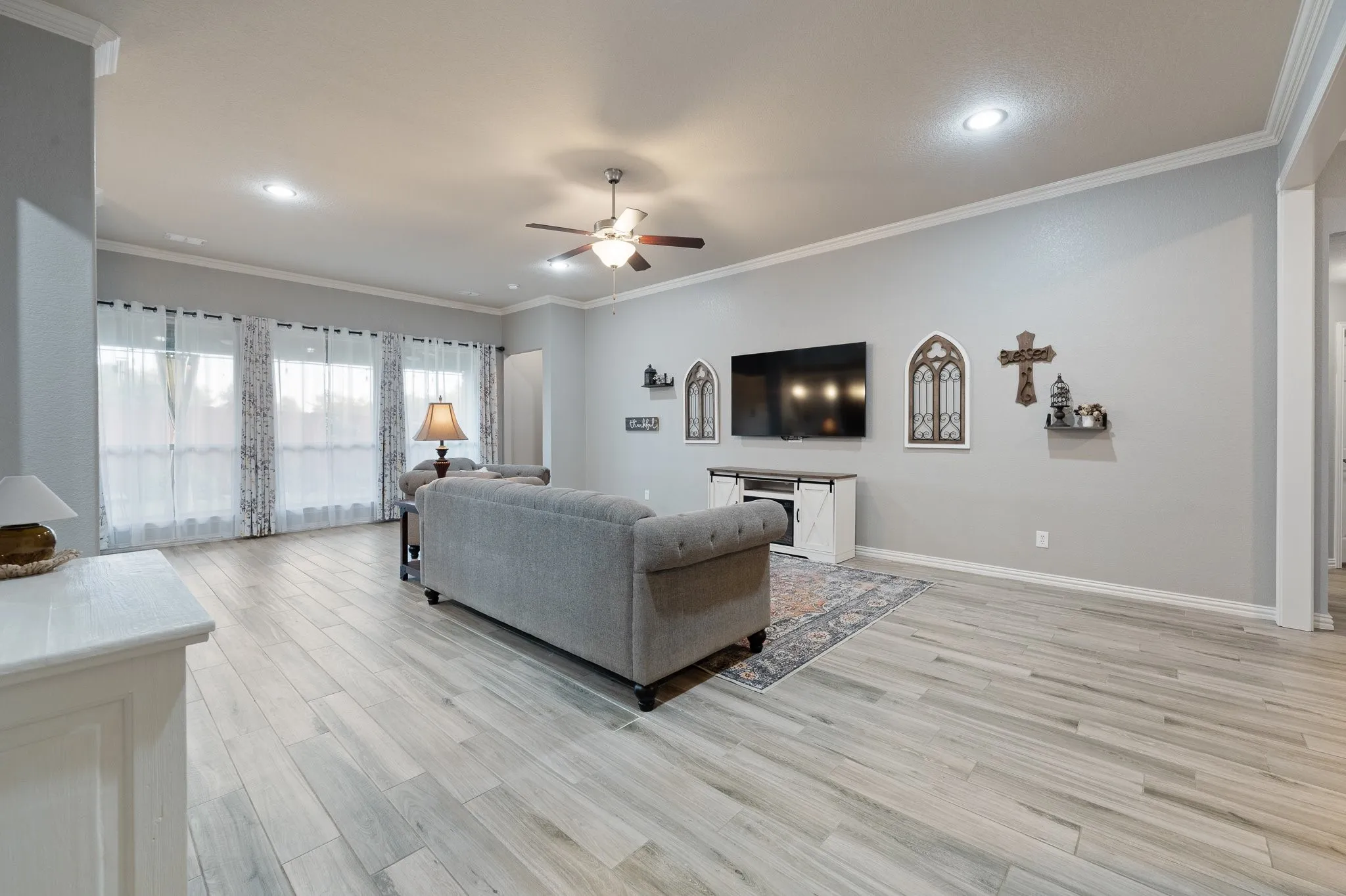 Look at the beautiful tile woodlike flooring!