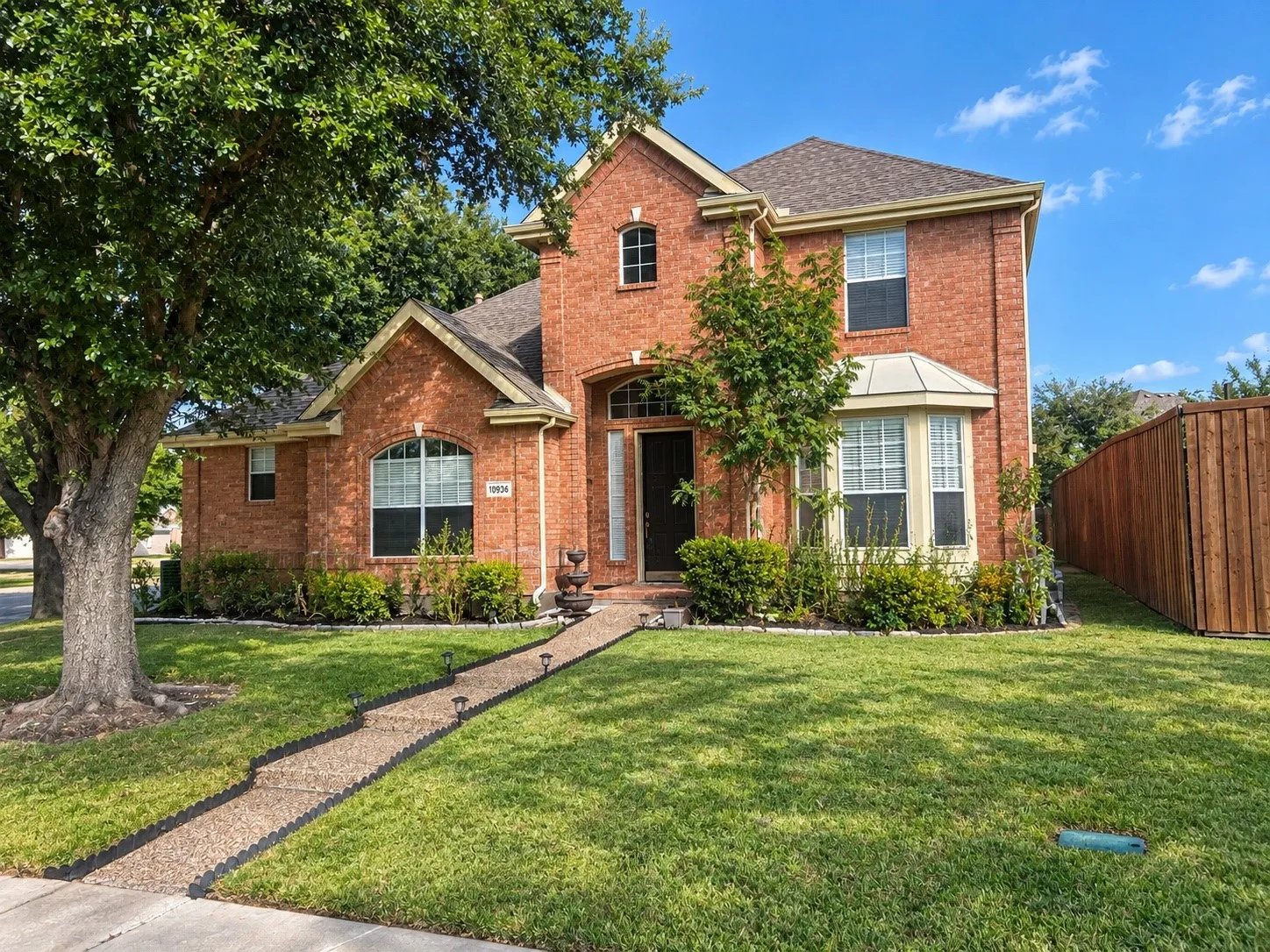 Brick exterior with multiple gables