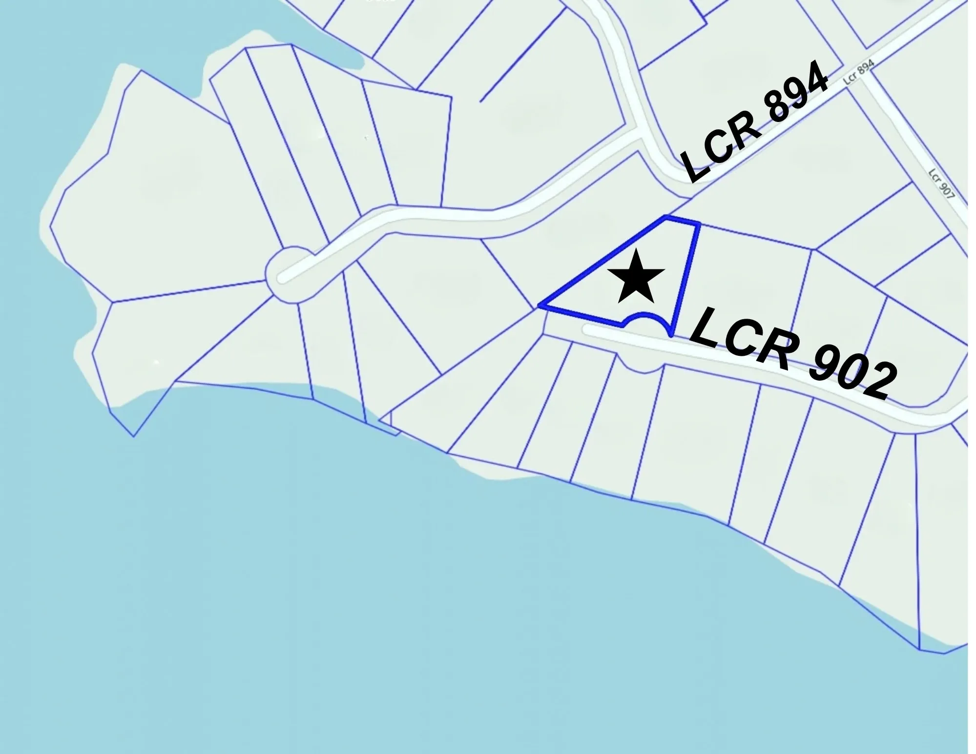 Aerial map- boundary lines are approximate