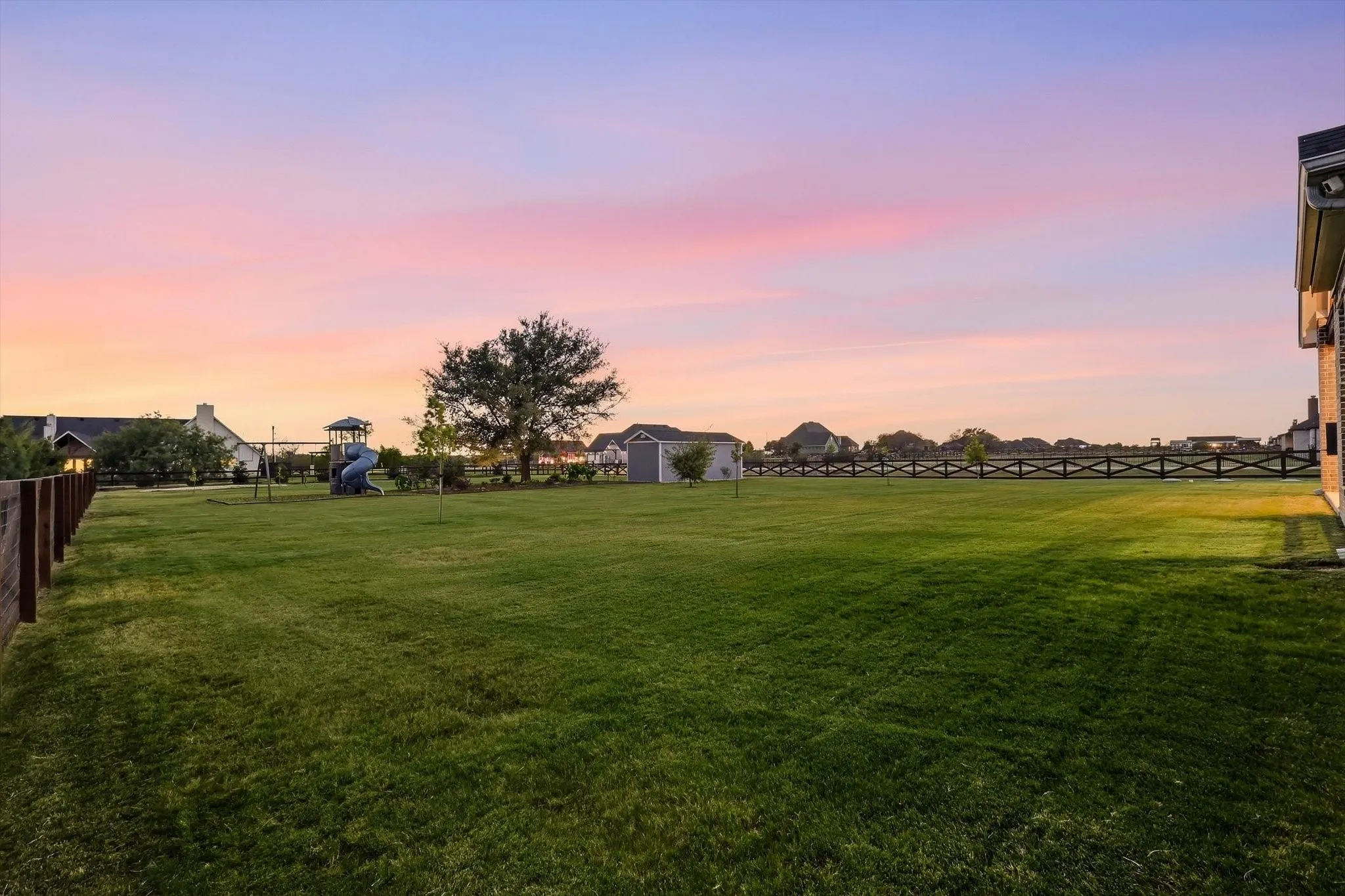 Oh give me a home where the buffalo roam.  Texas sunsets free every night just for you!