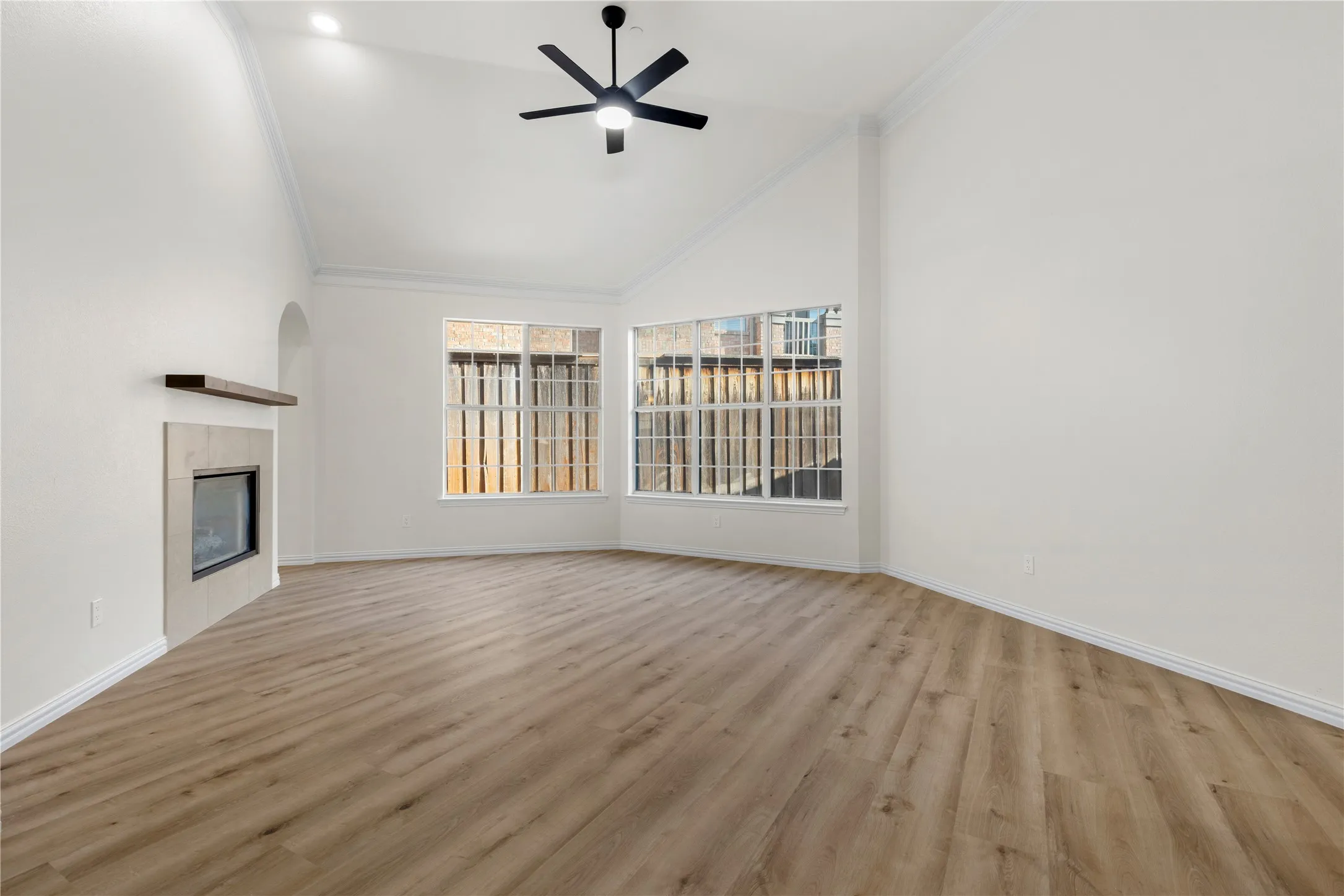 Vaulted ceilings with crown molding