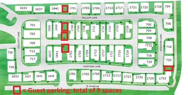 Guest Parking Map.   Additional parking on street
