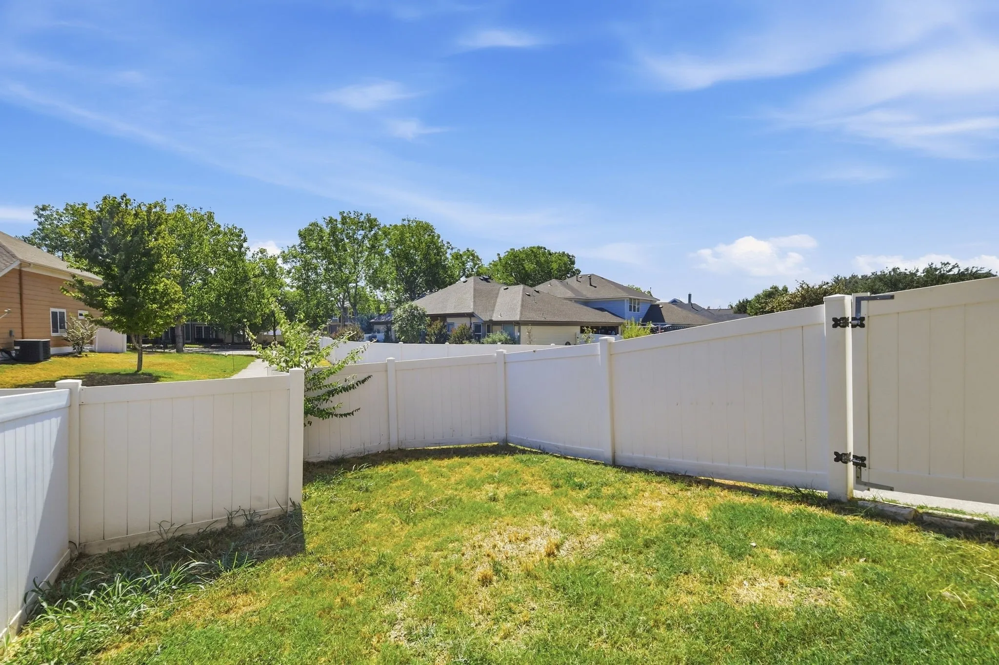 Fenced yard