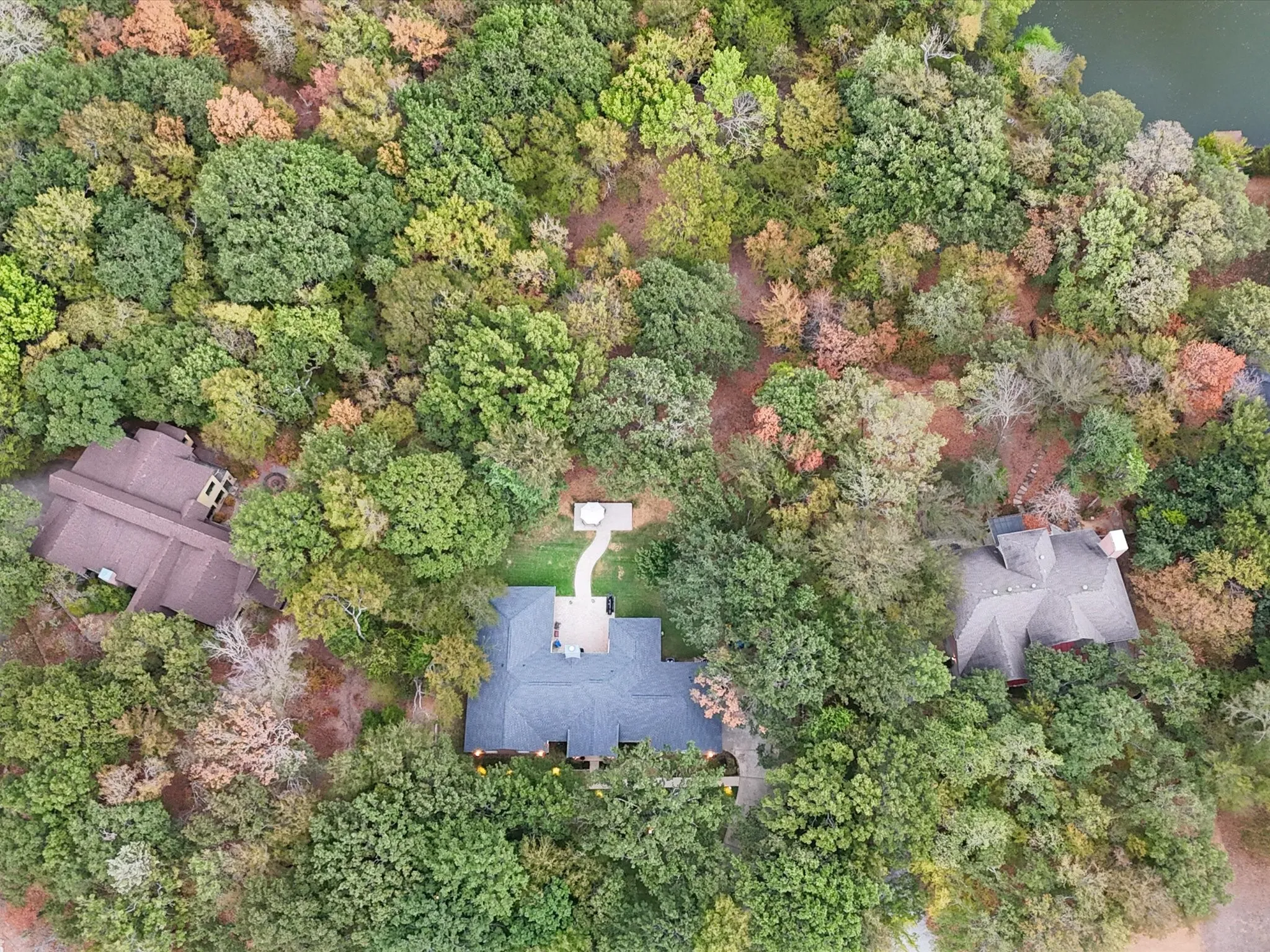 Arial View showing the privacy of this gorgeous property