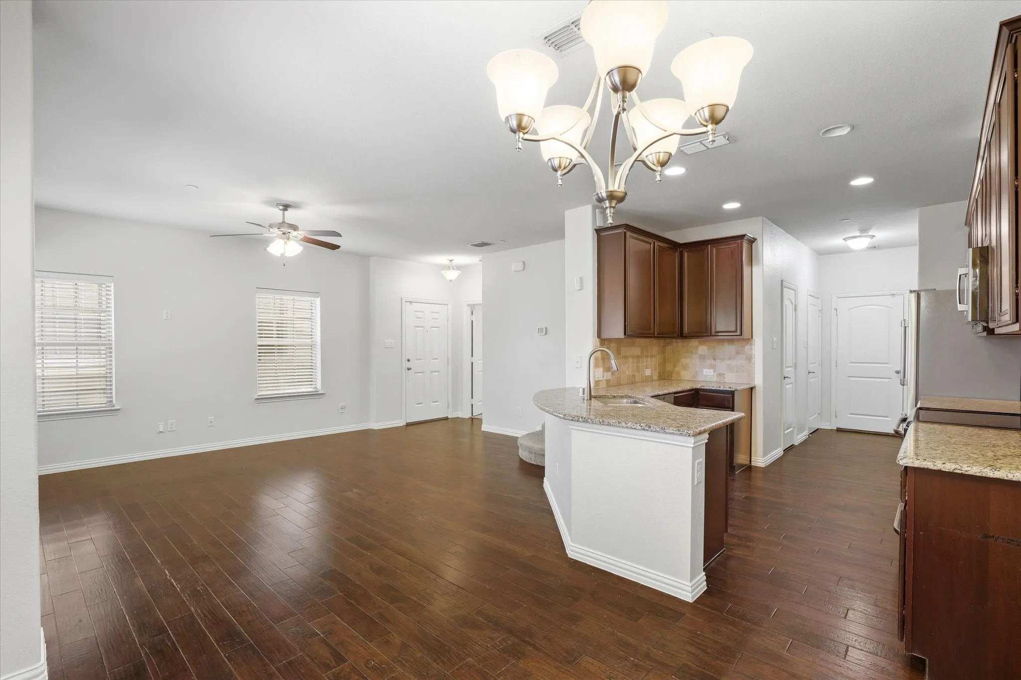 A view from the Breakfast Area to the Family Room