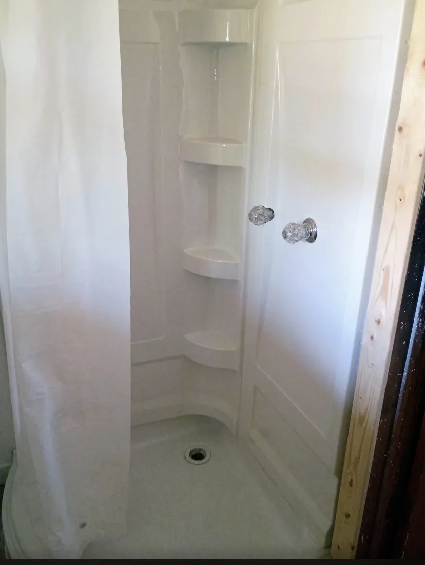 Shower in cabin
