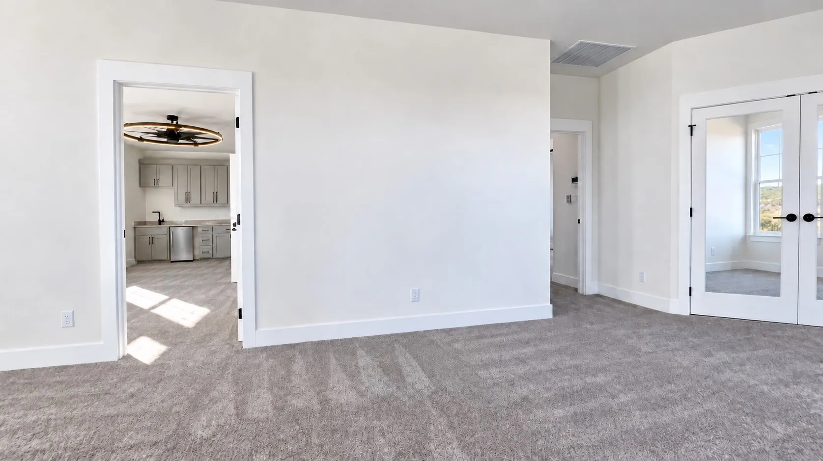 Upstairs landing offers generous display space, a family game area, library or teen hang out.
