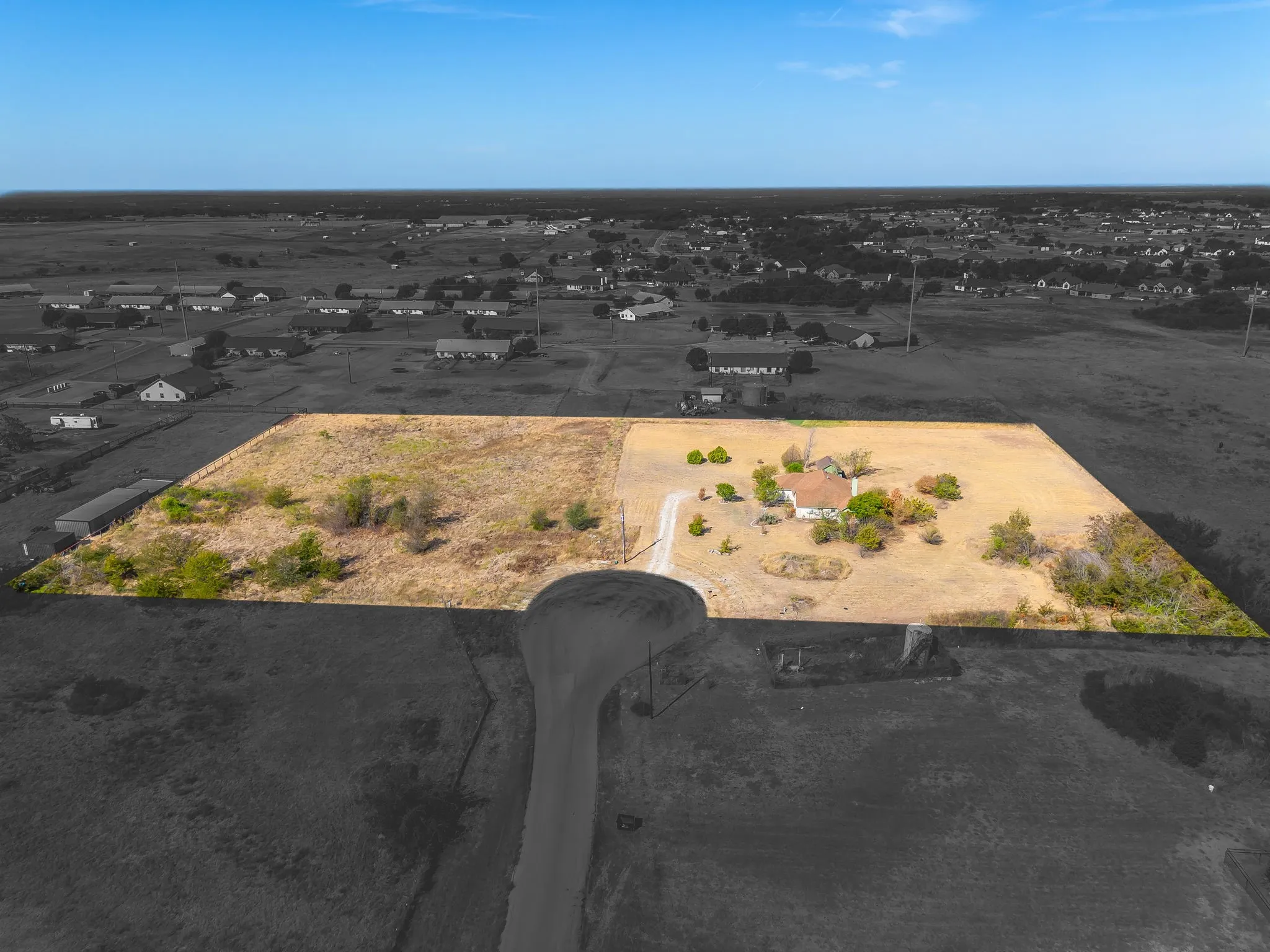 home and 4+ acres at end of cul de sac
