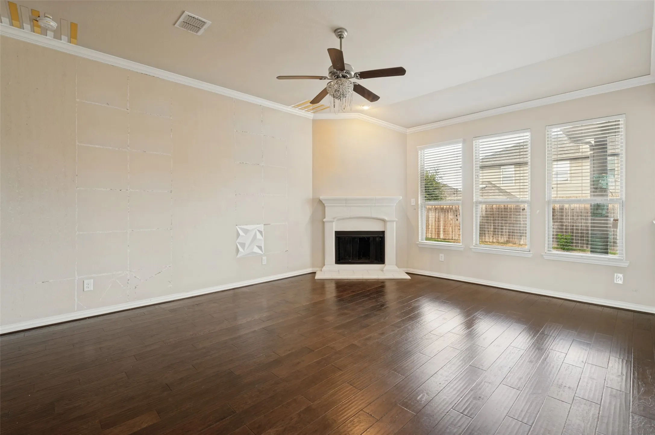 Hardwood-style flooring throughout