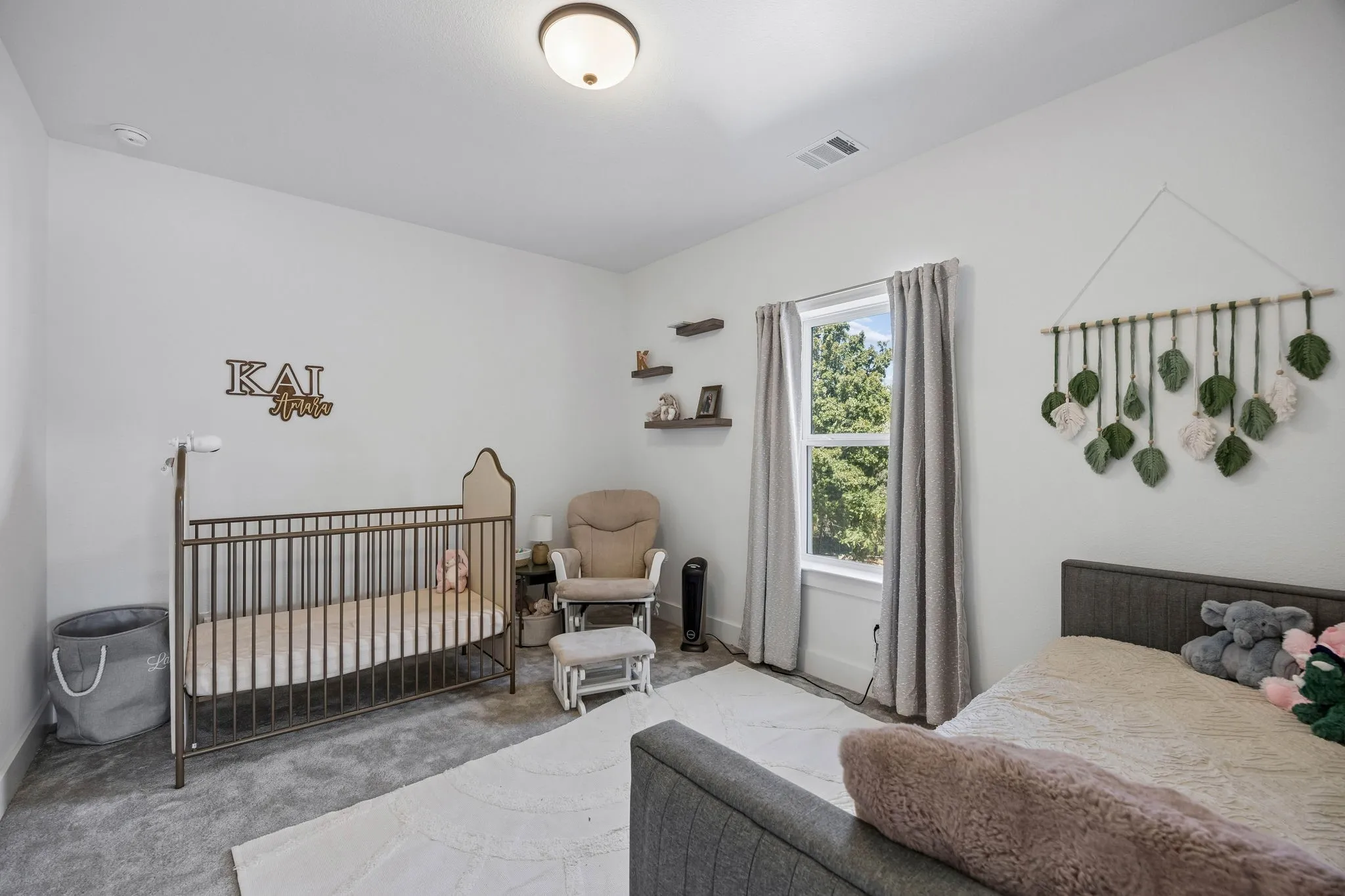 White walls, recessed lighting, and carpeted flooring