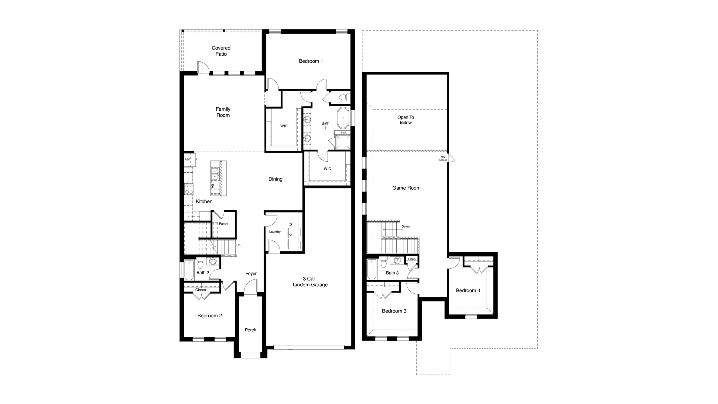 D.R. Horton's  Juniper floor plan - All Home and community information, including pricing, included features, terms, availability and amenities, are subject to change at any time without notice or obligation. All Drawings, pictures, photographs, video, square footages, floor plans, elevations, features, colors and sizes are approximate for illustration purposes only and will vary from the homes as built.