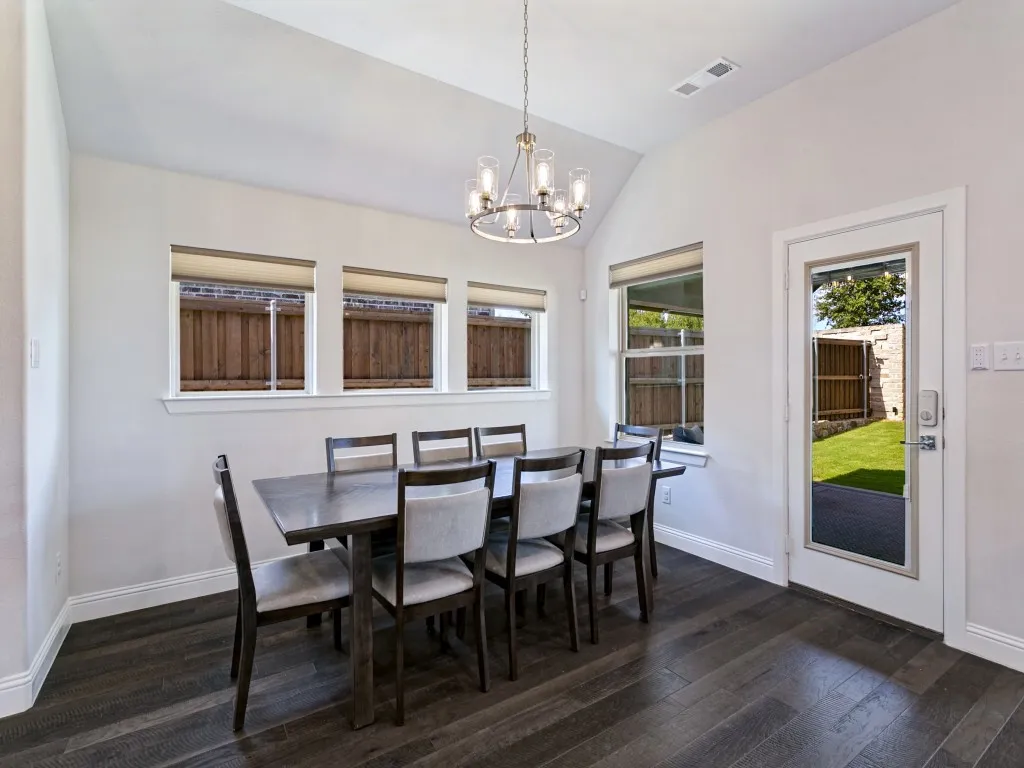 Spacious Dining Area Overlooking back patio
