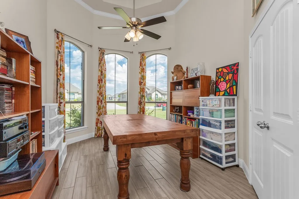 Office, formal living, sewing craft room...