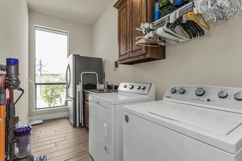Oversized with room for fridge or freezer