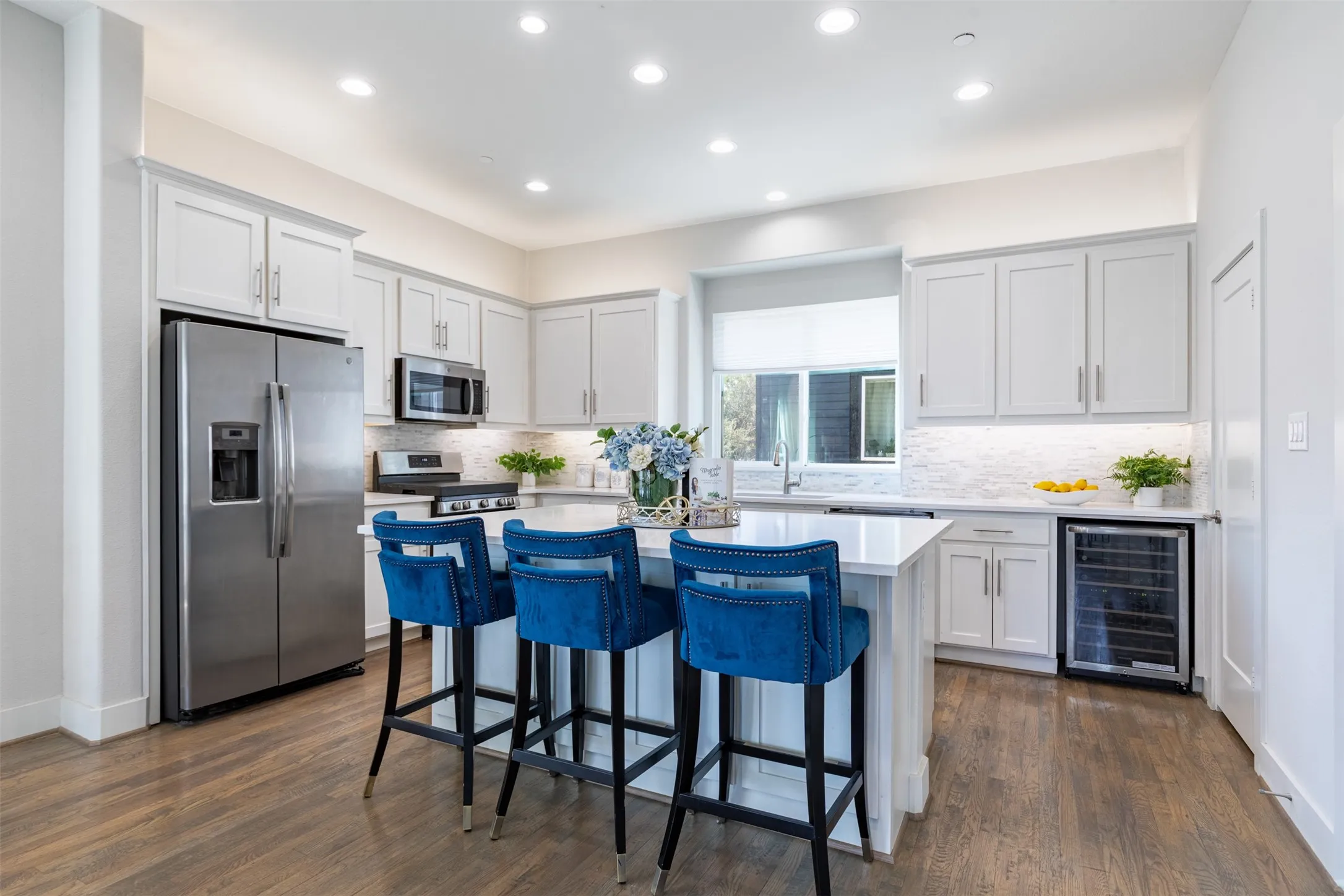 Incredible open kitchen with large island.