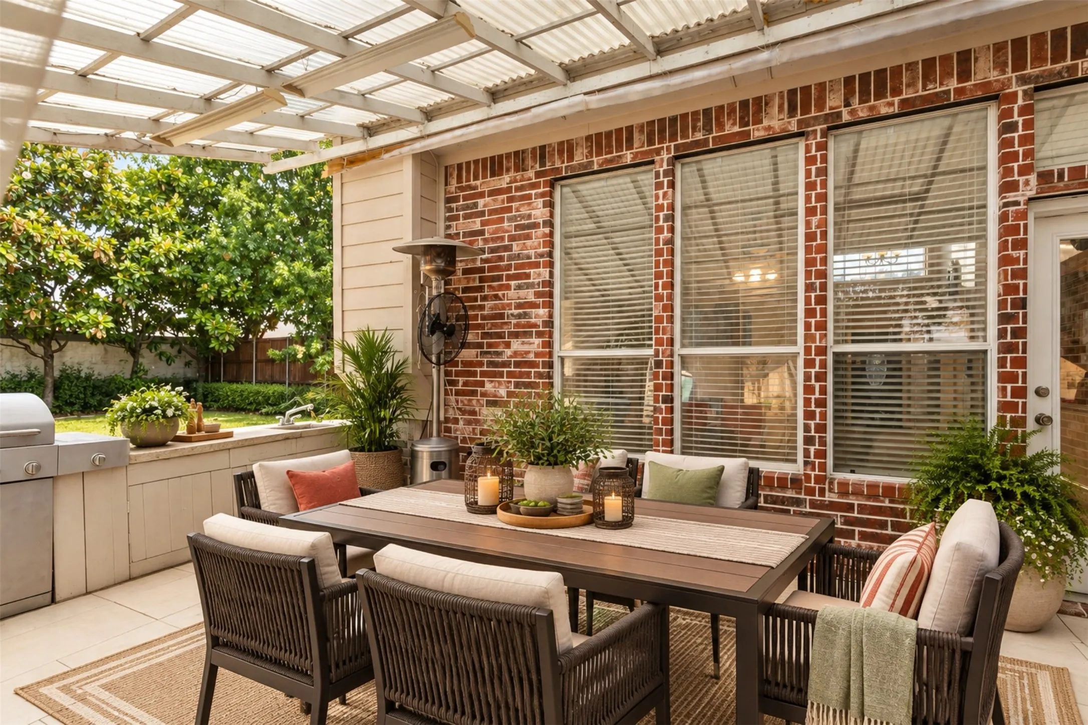 Virtually staged patio