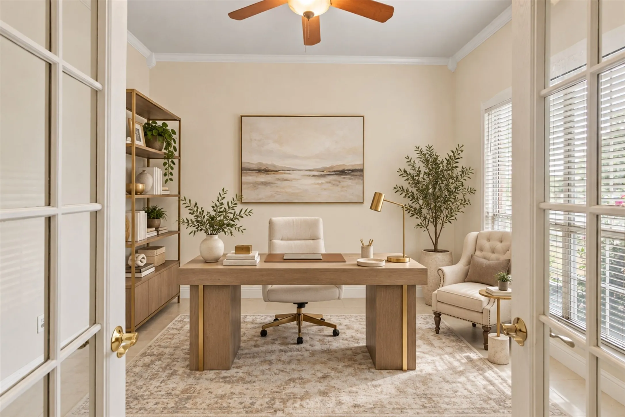 Virtually staged office