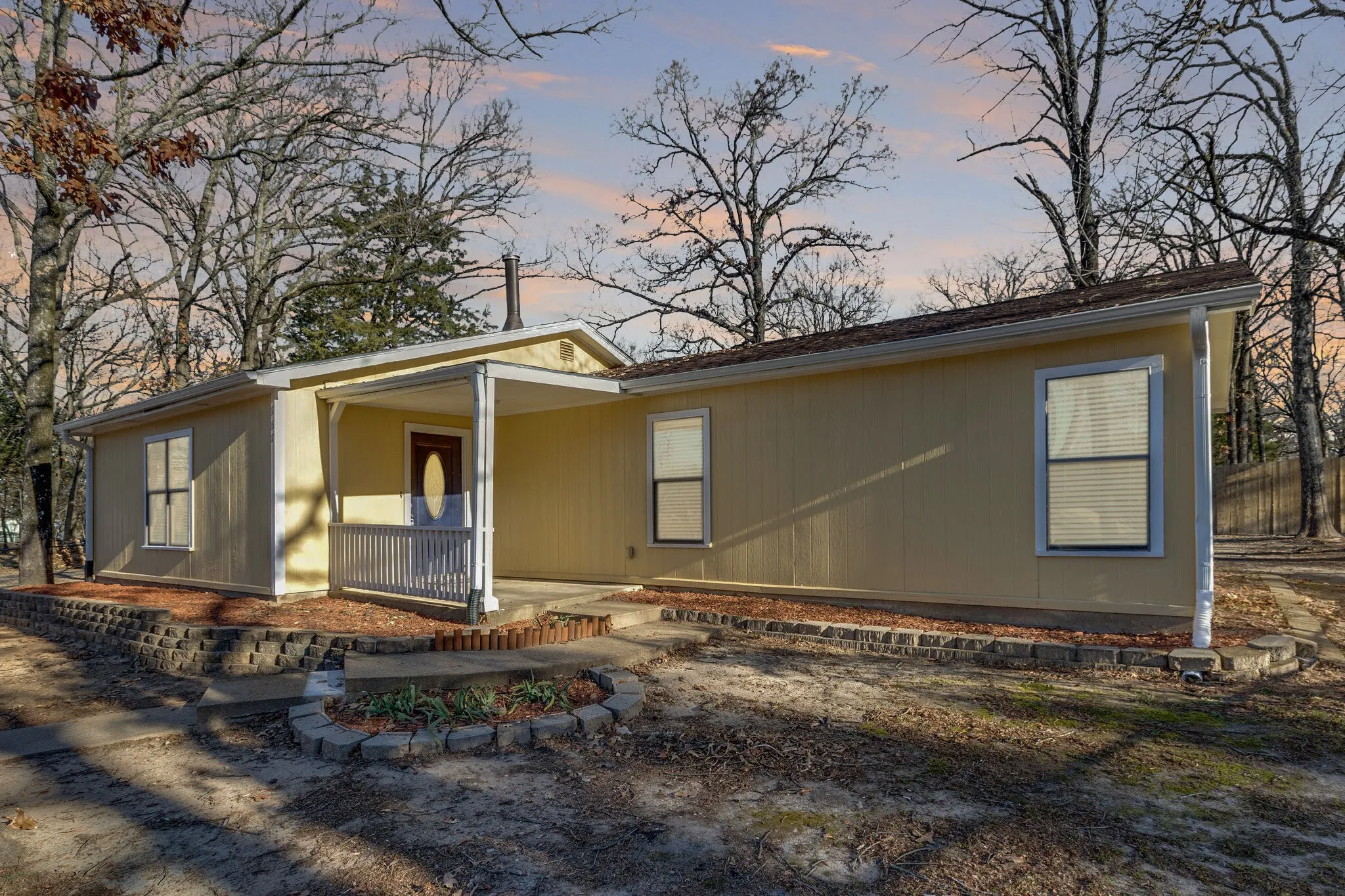 View of front of property with covered porch