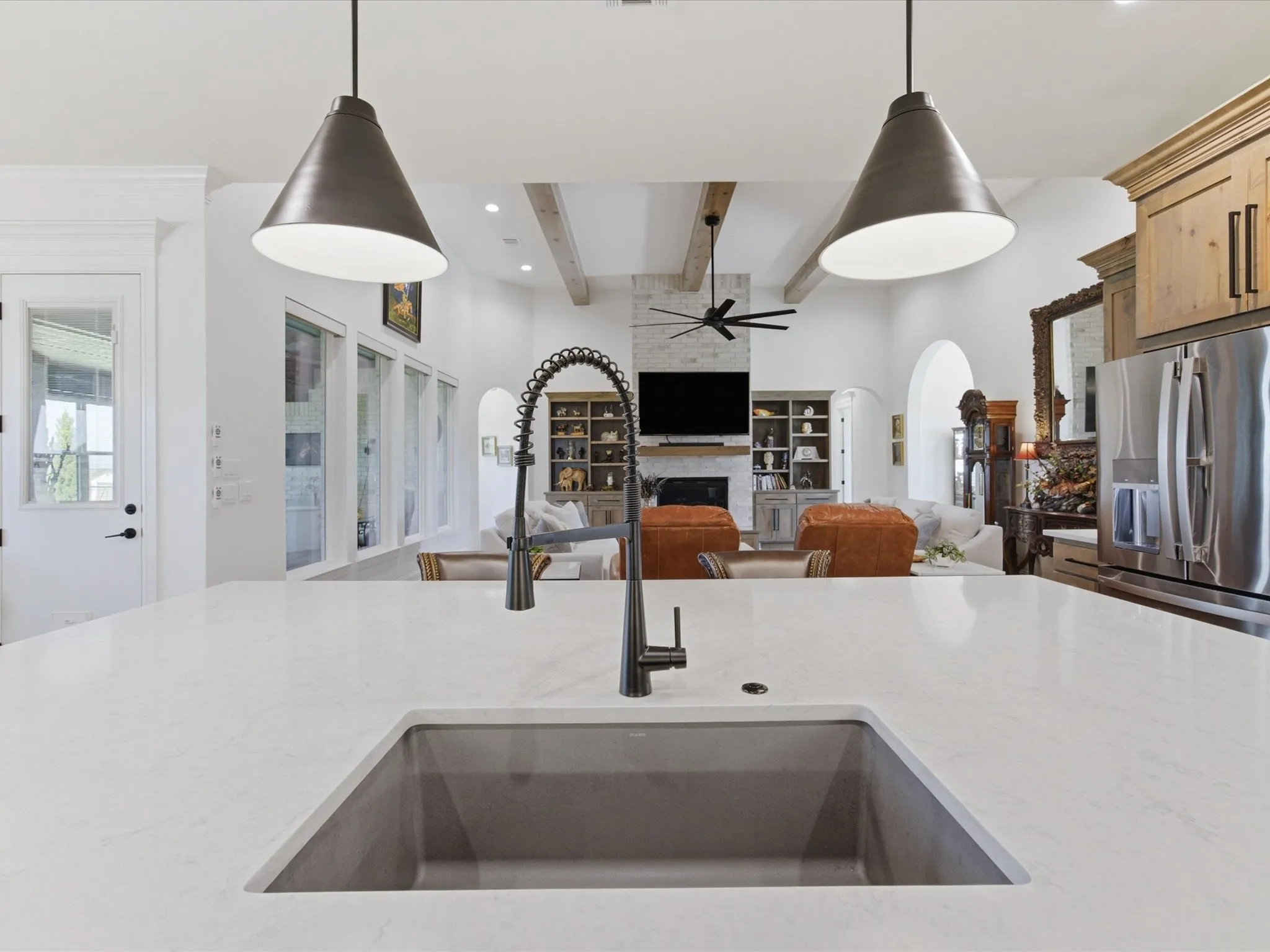 Entertaining is a breeze with seamless sight-lines into the living room.