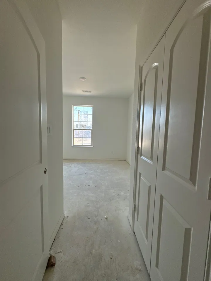 Recessed lighting and a window provide illumination