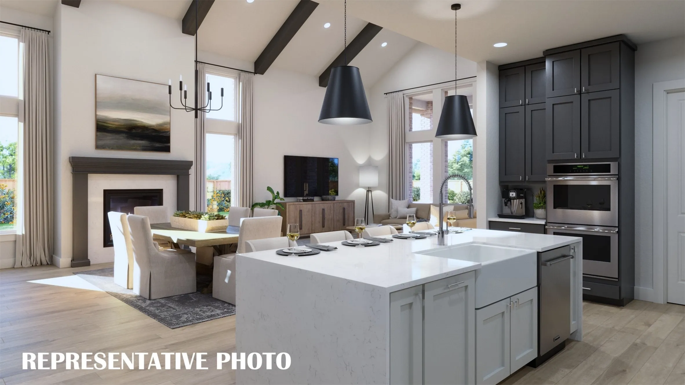 The chefs in the family will never be left out of the party in this wonderfully designed open concept home.  REPRESENTATIVE PHOTO