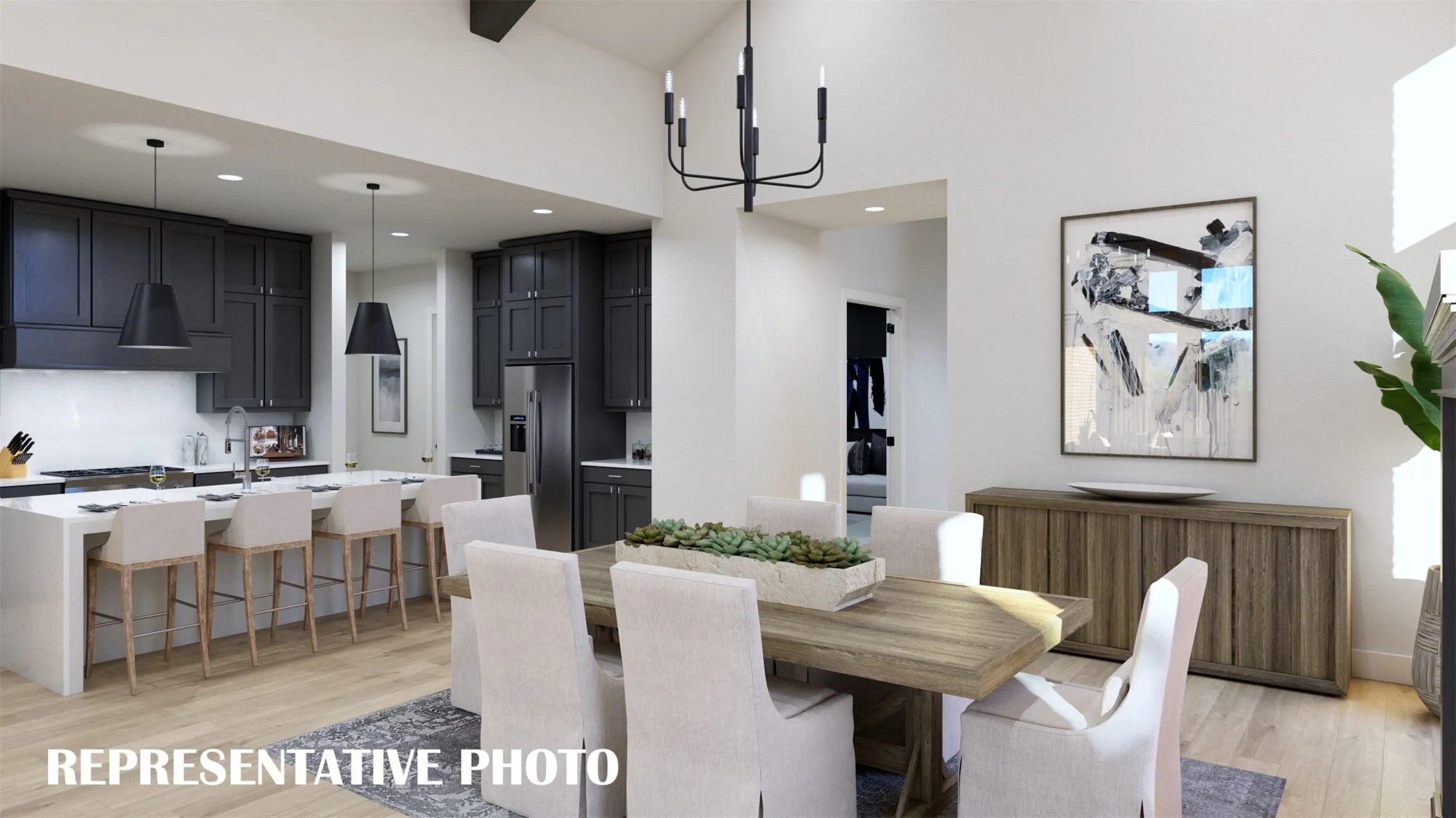 The open and flowing design of our Stella plan is an entertainers dream home!  REPRESENTATIVE PHOTO