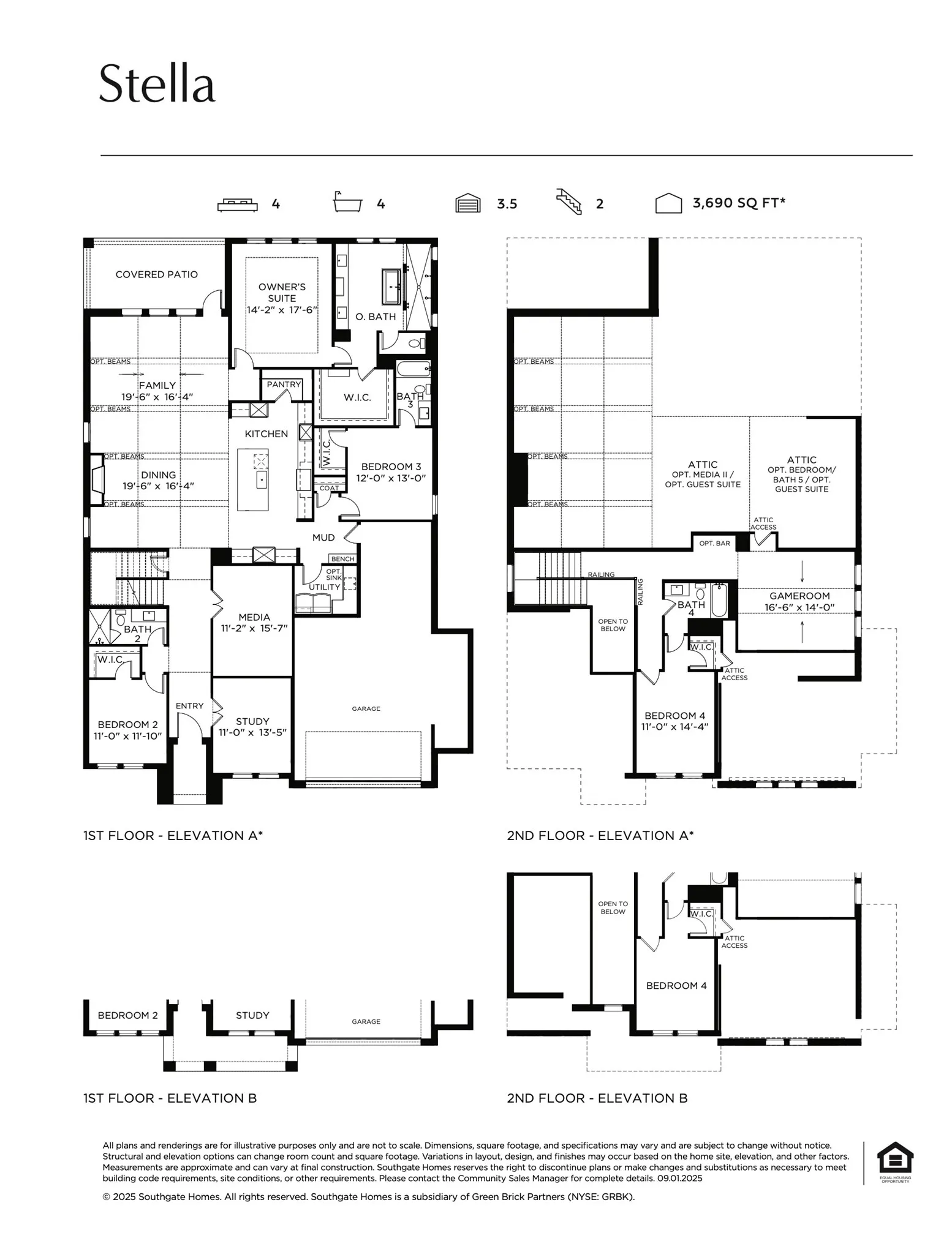 Featuring an elegant, sophisticated open and flowing design, our Stella plan is your dream home come to life!
