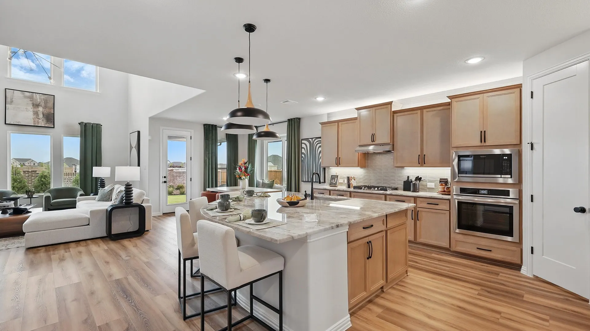 Model home photos of similar floorplans, not pictures of actual home.
