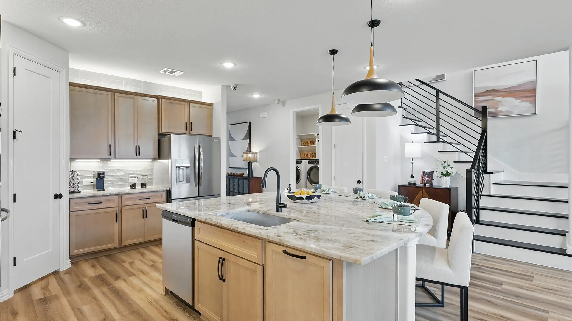 Model home photos of similar floorplans, not pictures of actual home.
