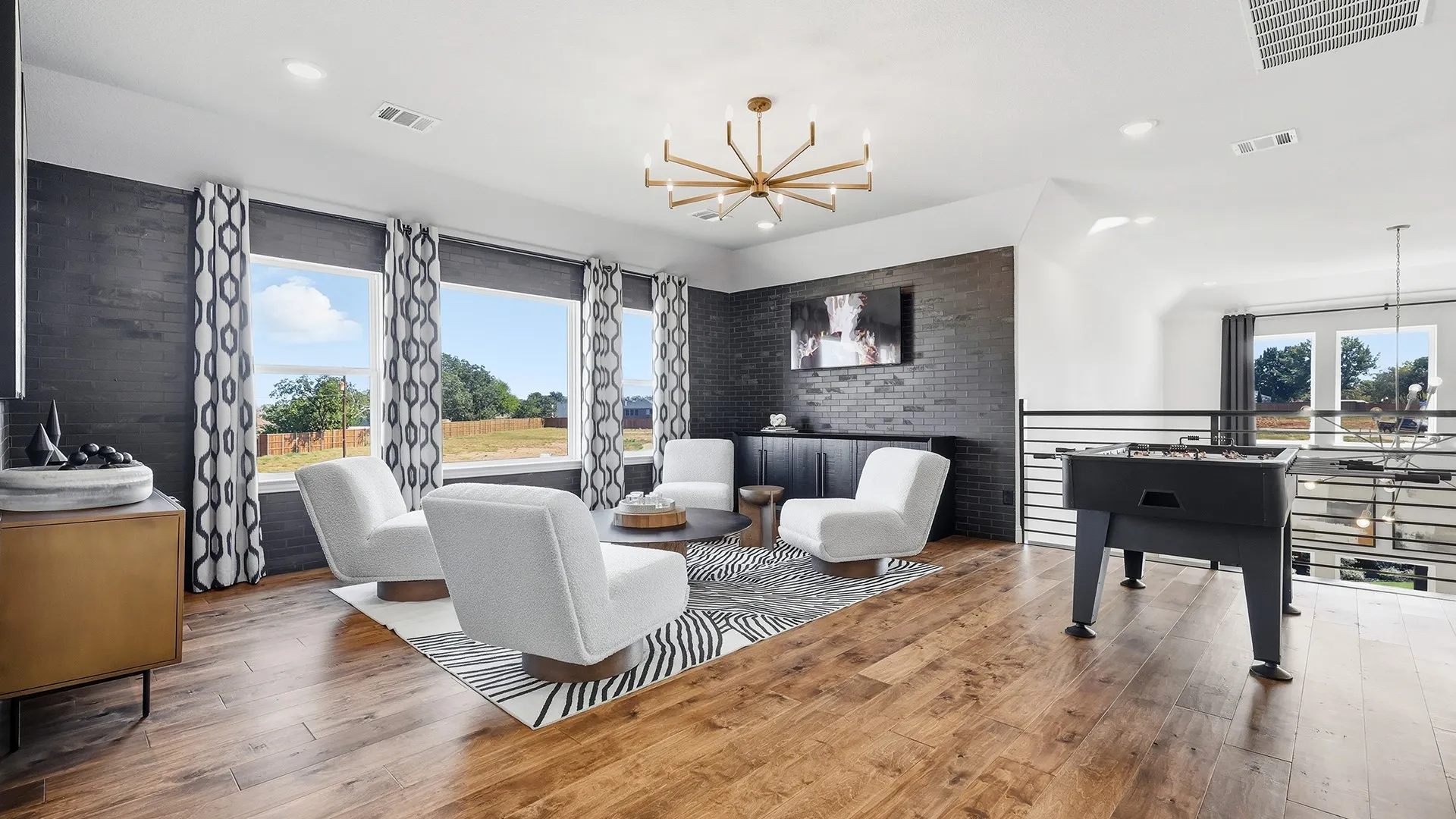Model home photos of similar floorplans, not pictures of actual home.

