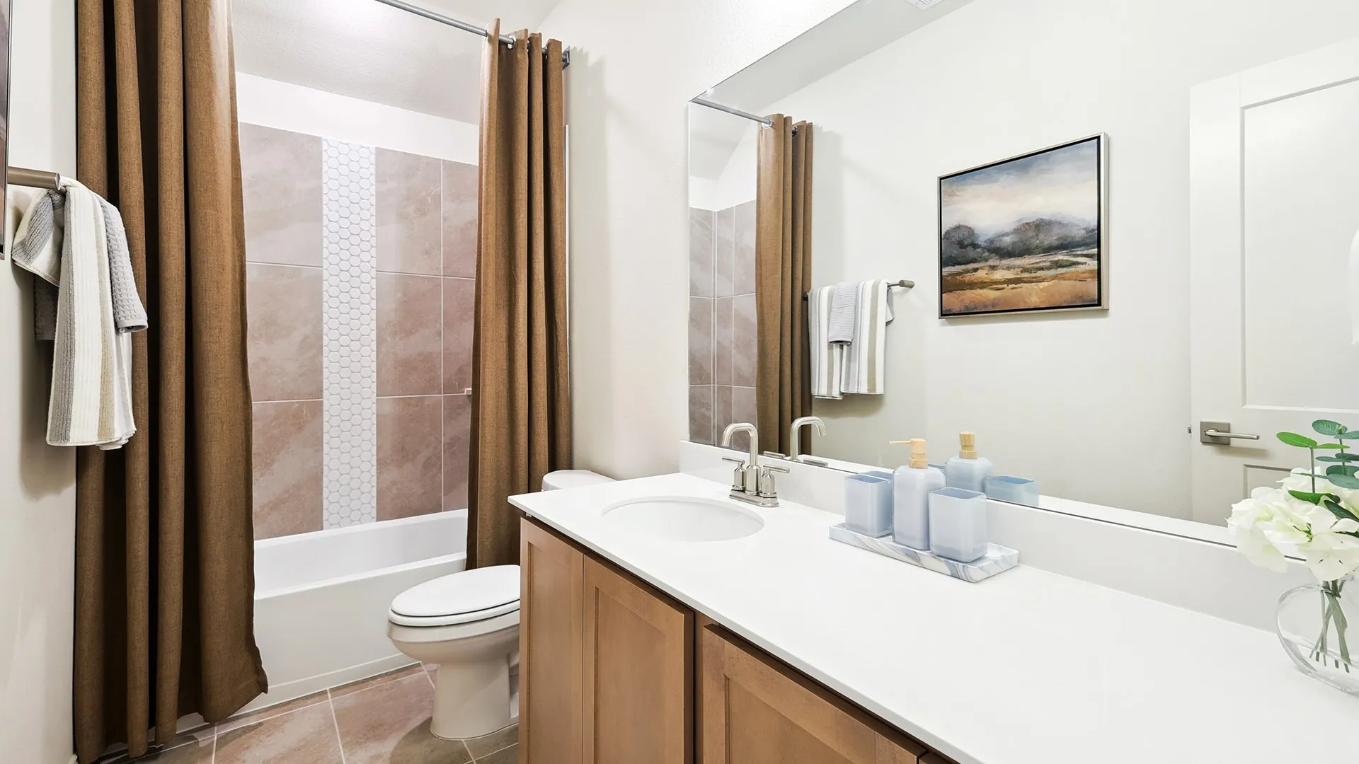 Model home photos of similar floorplans, not pictures of actual home.
